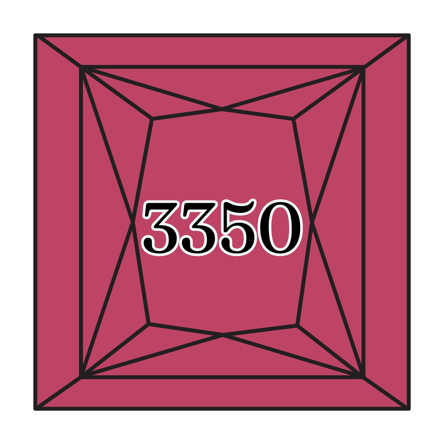 True North Diamond Art Square Diamond Drills 3350 - Ultra Dark Dusty Rose - Square Bulk Diamond Drills