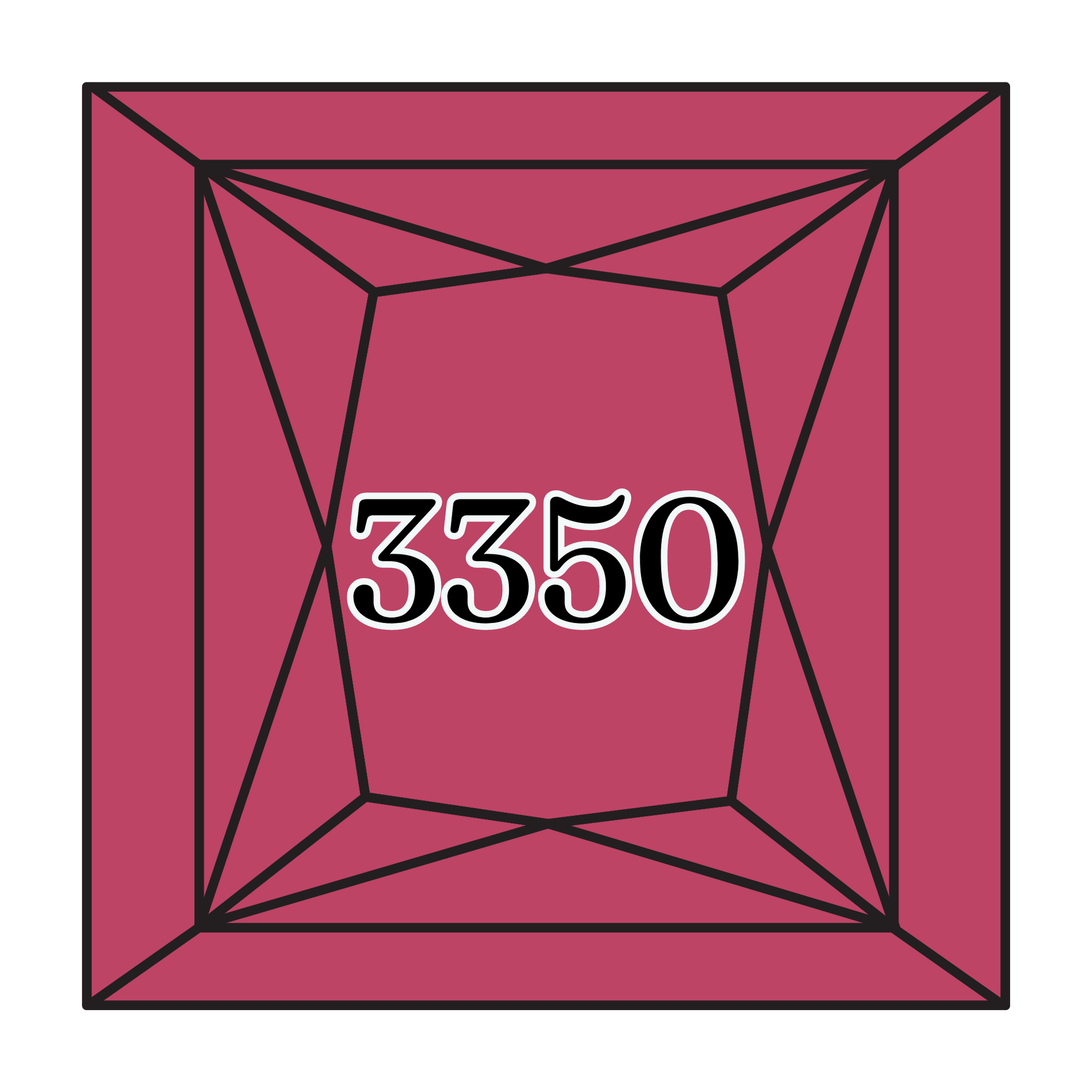 True North Diamond Art Square Diamond Drills 3350 - Ultra Dark Dusty Rose - Square Bulk Diamond Drills