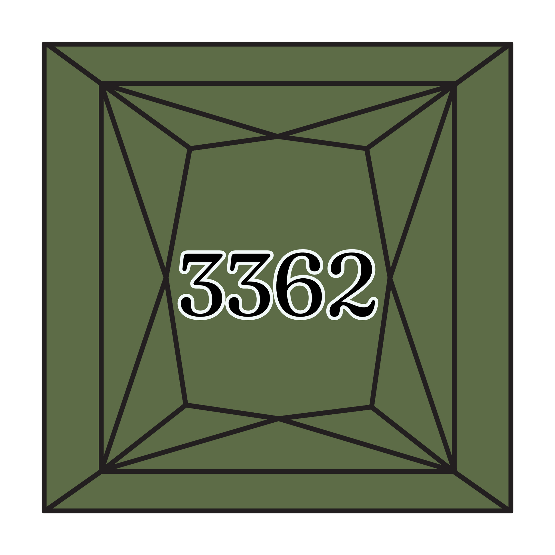 True North Diamond Art Square Diamond Drills 3362 -  Dark Pine Green - Square Bulk Diamond Drills