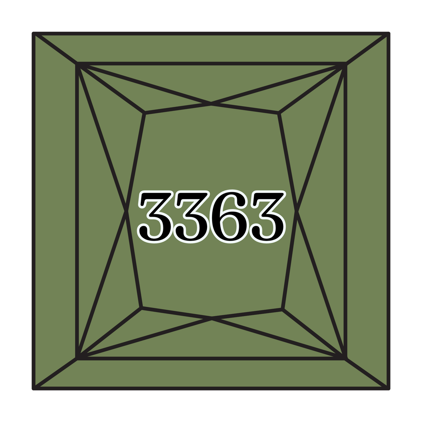 True North Diamond Art Square Diamond Drills 3363 - Medium Pine Green - Square Bulk Diamond Drills