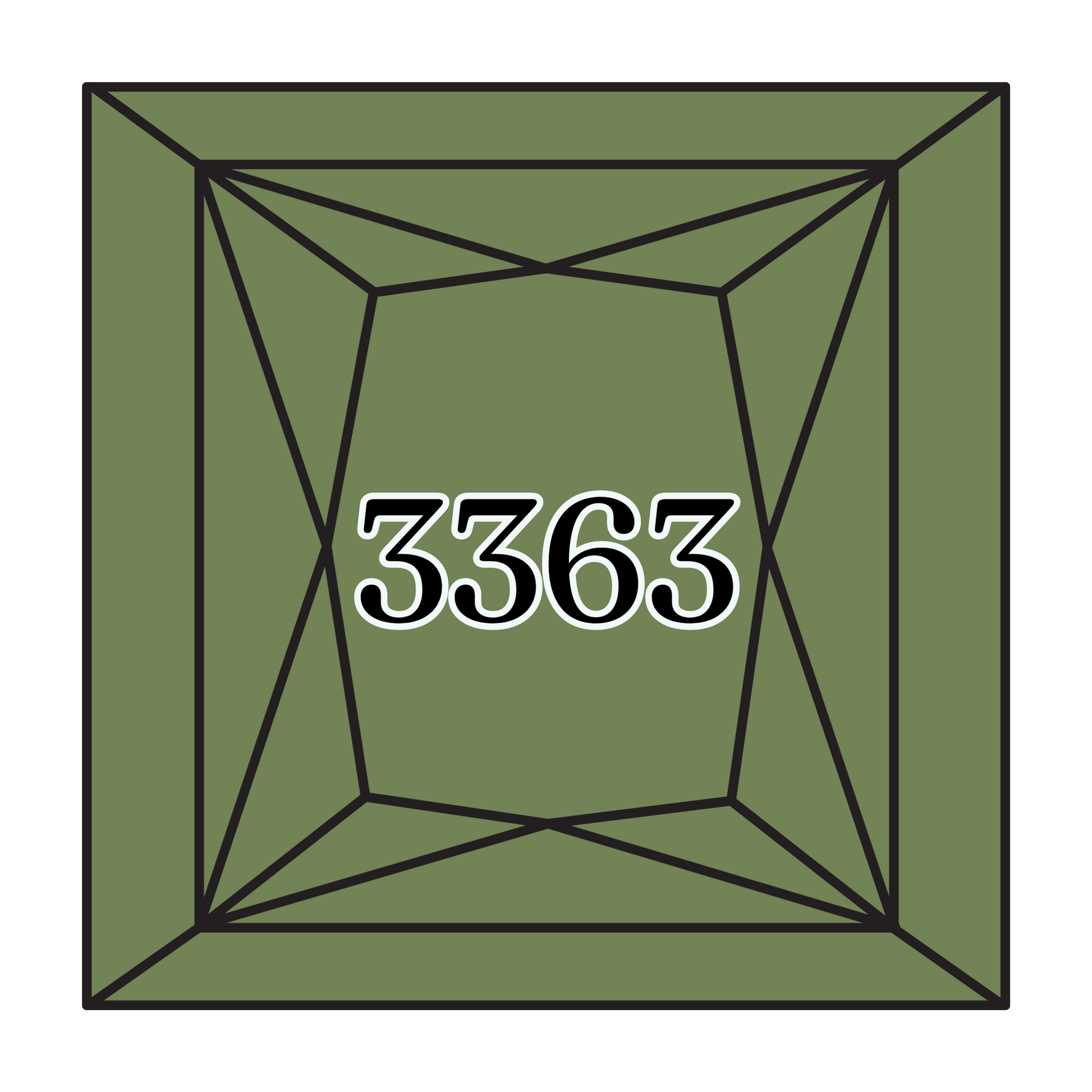 True North Diamond Art Square Diamond Drills 3363 - Medium Pine Green - Square Bulk Diamond Drills