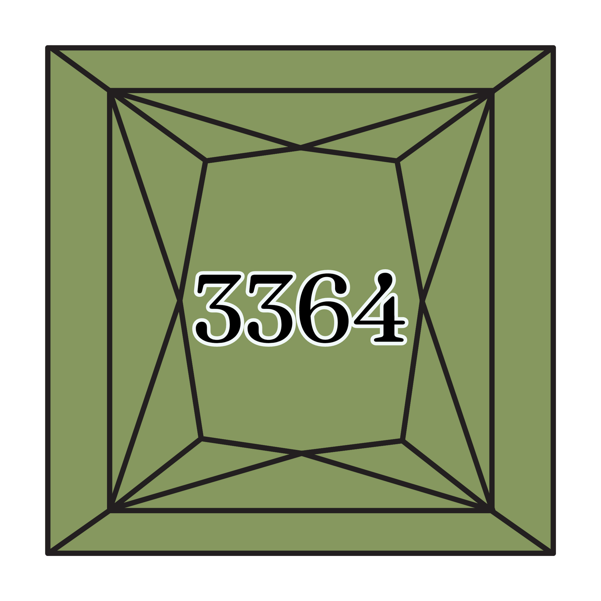 True North Diamond Art Square Diamond Drills 3364 - Pine Green - Square Bulk Diamond Drills