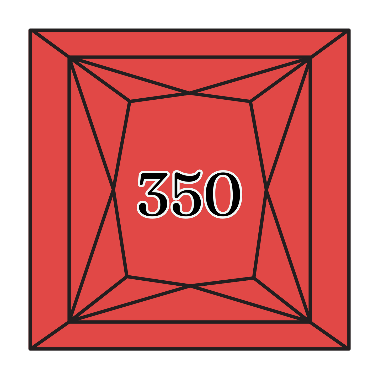 True North Diamond Art Square Diamond Drills 350 - Medium Coral - Square Bulk Diamond Drills