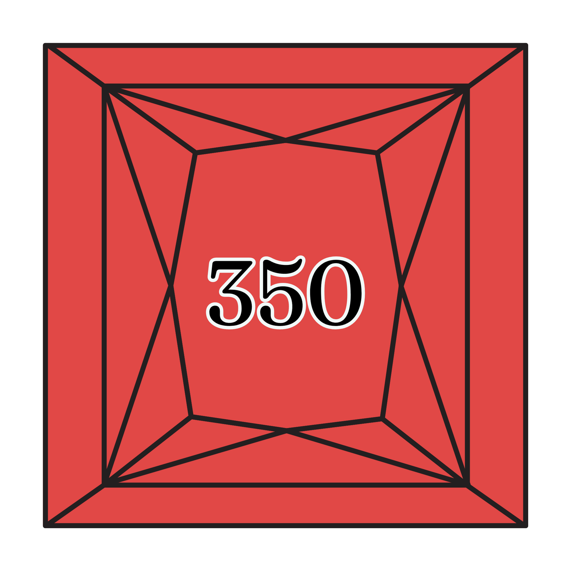 True North Diamond Art Square Diamond Drills 350 - Medium Coral - Square Bulk Diamond Drills