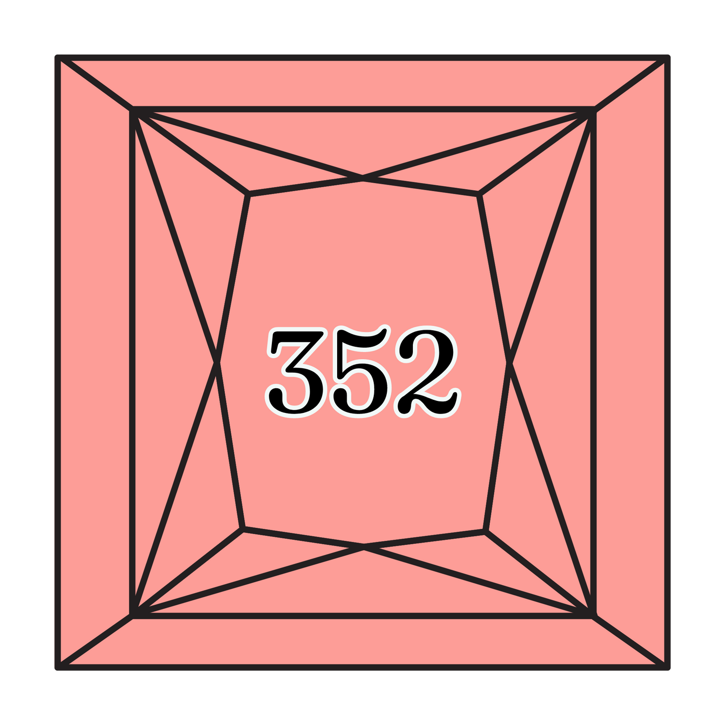 True North Diamond Art Square Diamond Drills 352 - Light Coral - Square Bulk Diamond Drills