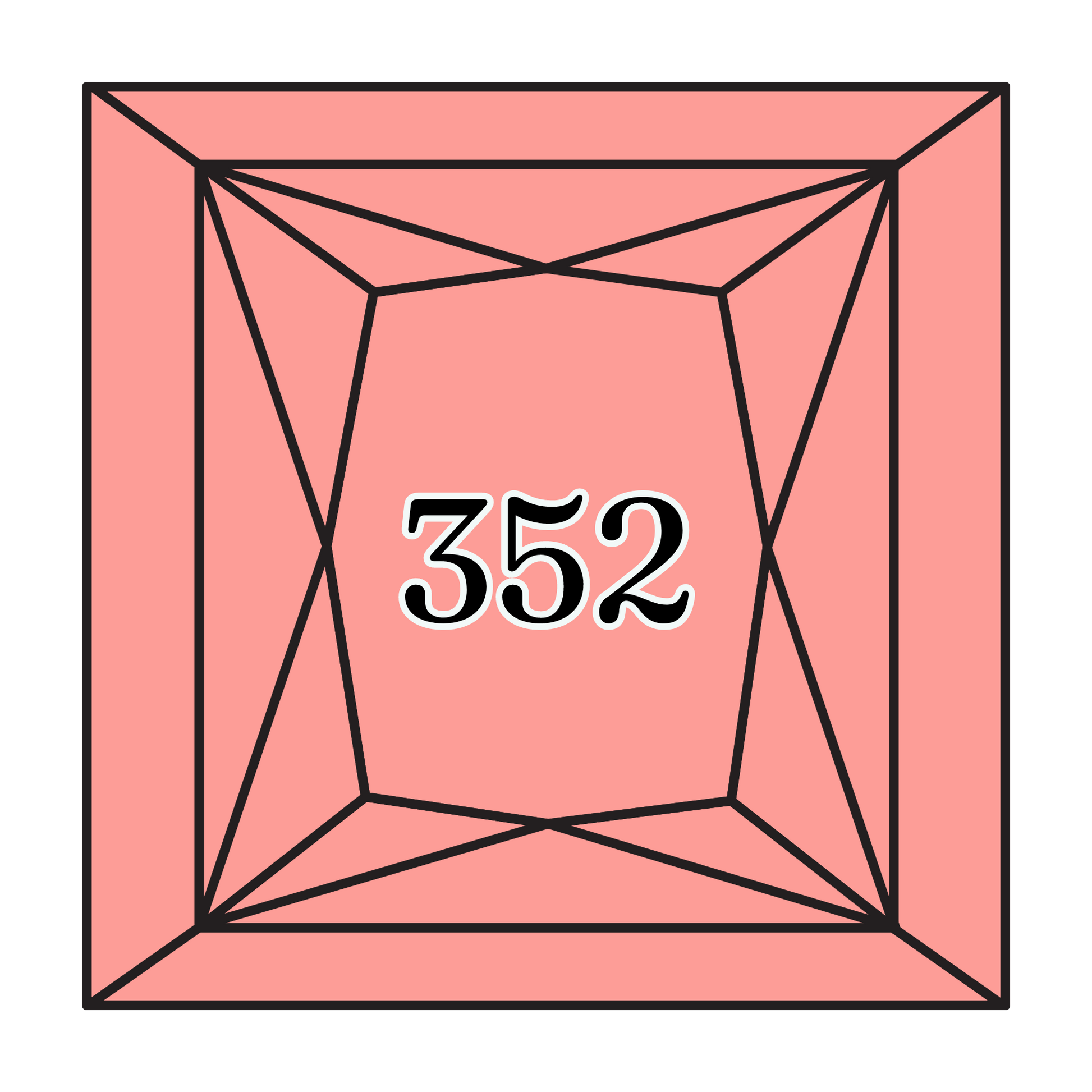 True North Diamond Art Square Diamond Drills 352 - Light Coral - Square Bulk Diamond Drills