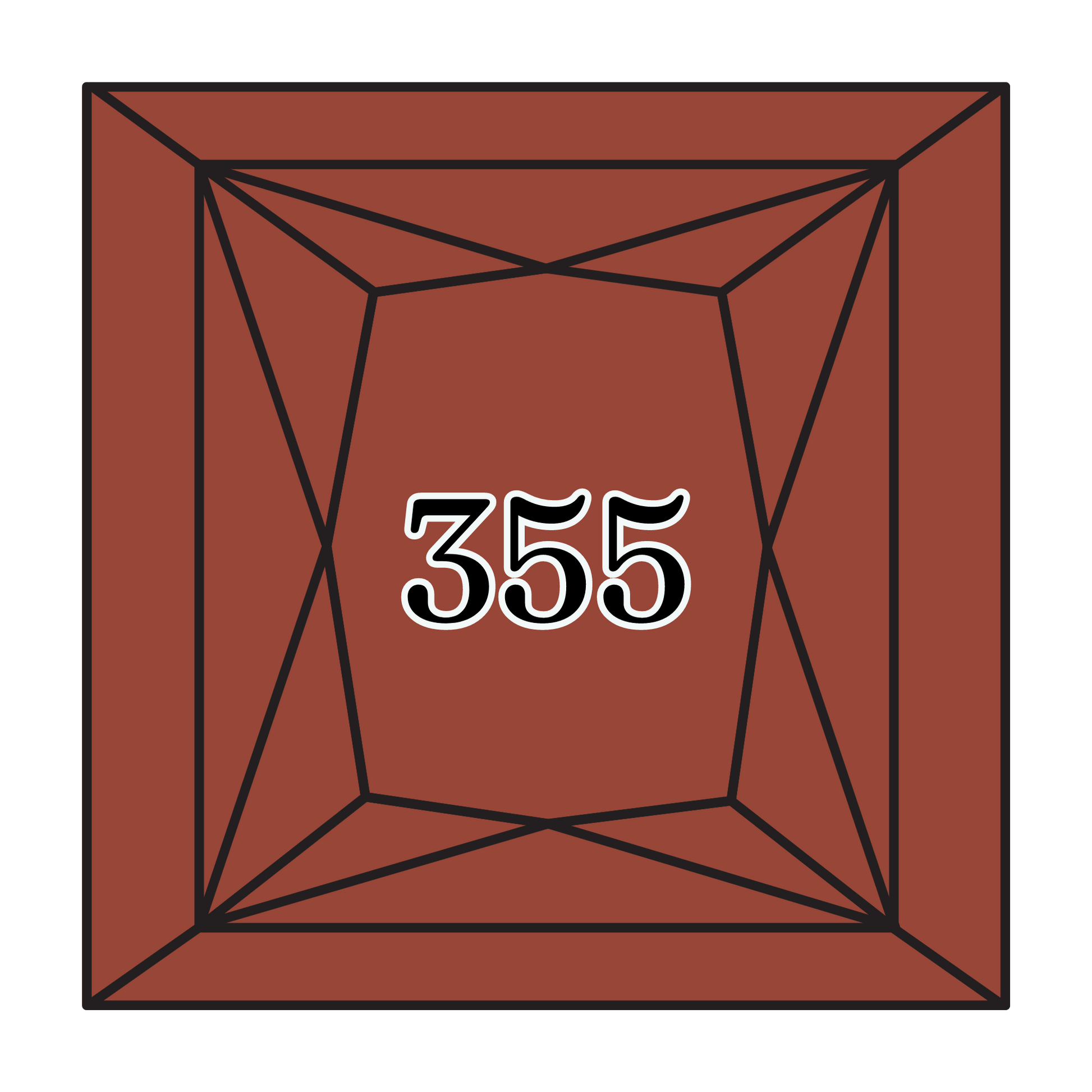 True North Diamond Art Square Diamond Drills 355 - Dark Terra Cotta - Square Bulk Diamond Drills