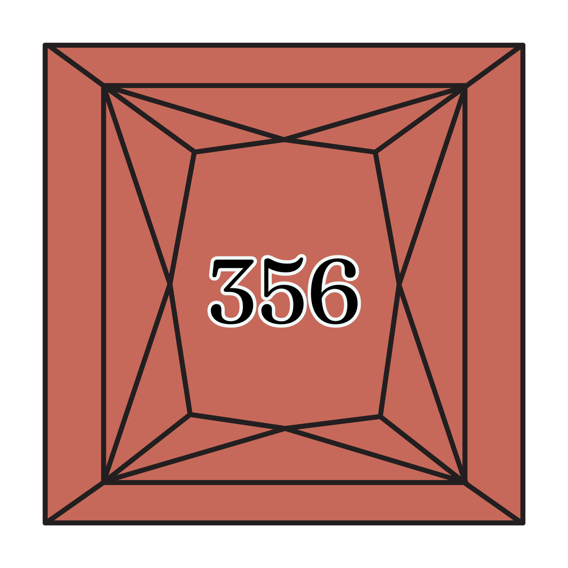 True North Diamond Art Square Diamond Drills 356 - Medium Terra Cotta - Square Bulk Diamond Drills