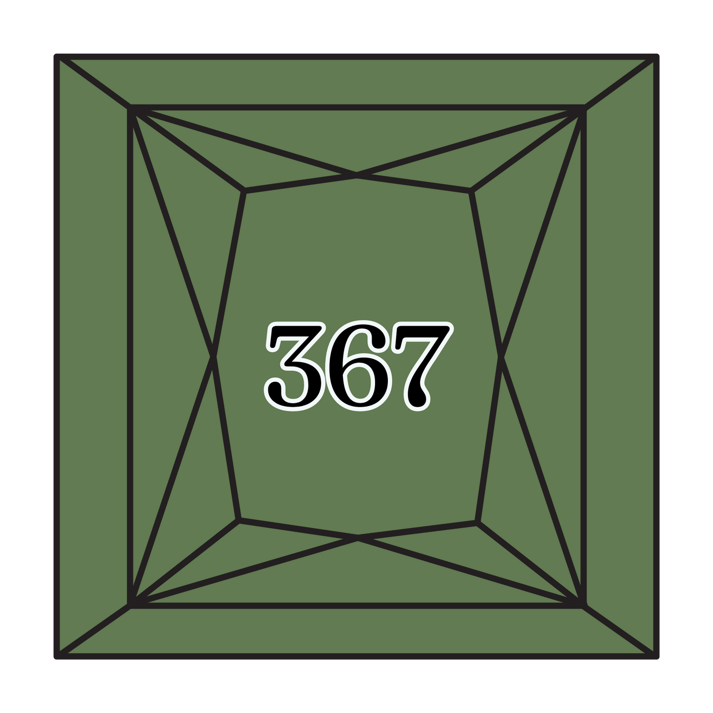 True North Diamond Art Square Diamond Drills 367 - Dark Pistachio Green - Square Bulk Diamond Drills