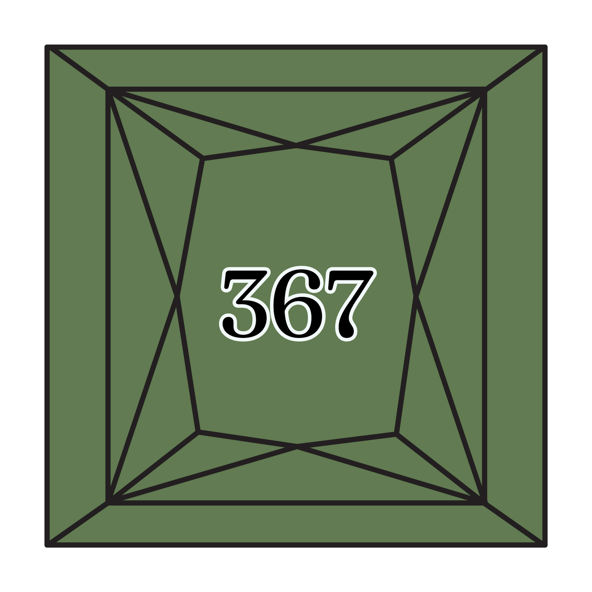 True North Diamond Art Square Diamond Drills 367 - Dark Pistachio Green - Square Bulk Diamond Drills