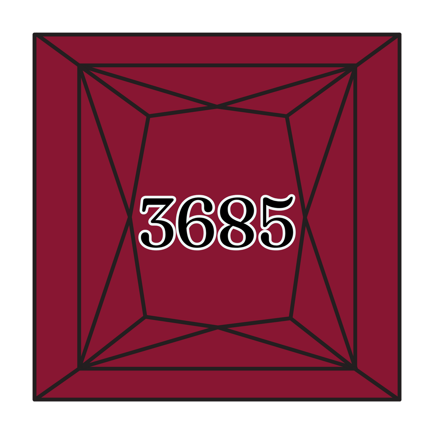 True North Diamond Art Square Diamond Drills 3685 - Very Dark Mauve - Square Bulk Diamond Drills