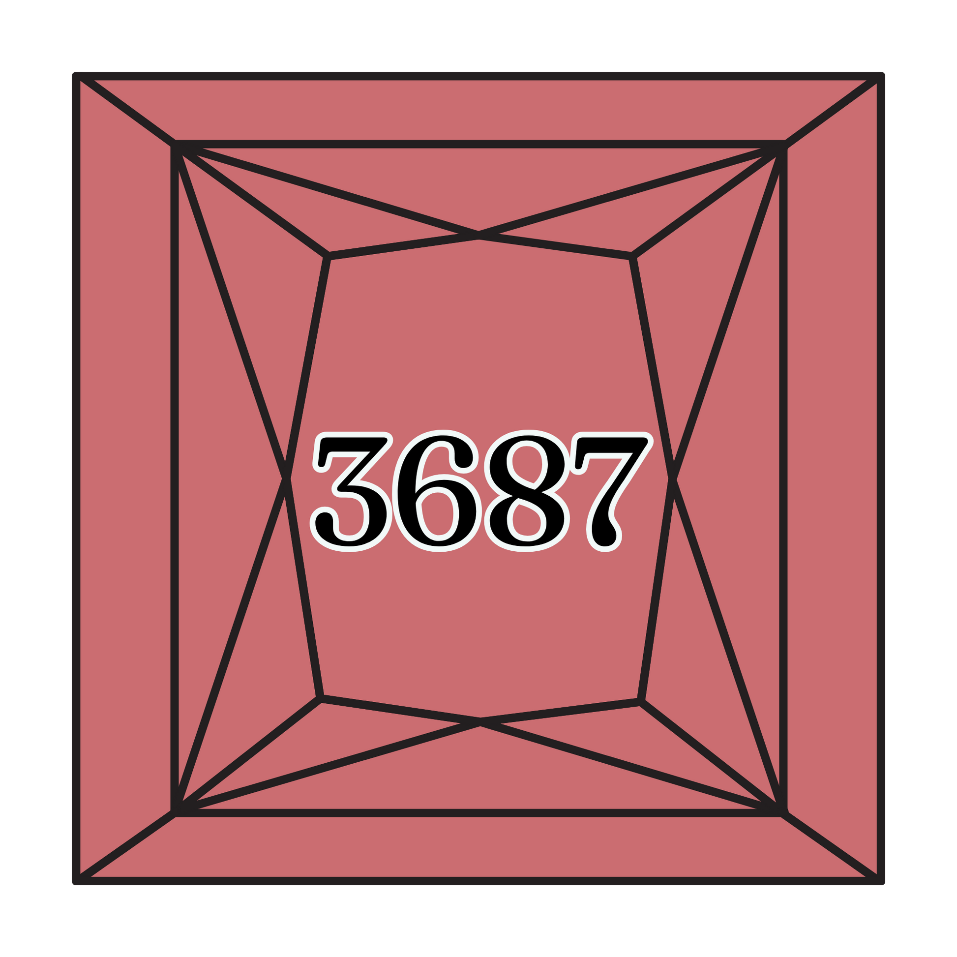 True North Diamond Art Square Diamond Drills 3687 - Mauve - Square Bulk Diamond Drills