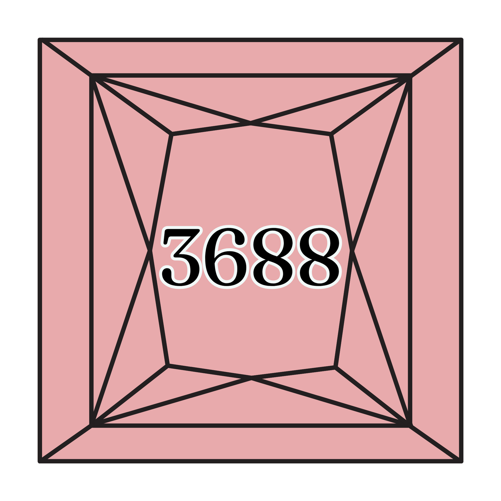 True North Diamond Art Square Diamond Drills 3688 - Medium Mauve - Square Bulk Diamond Drills