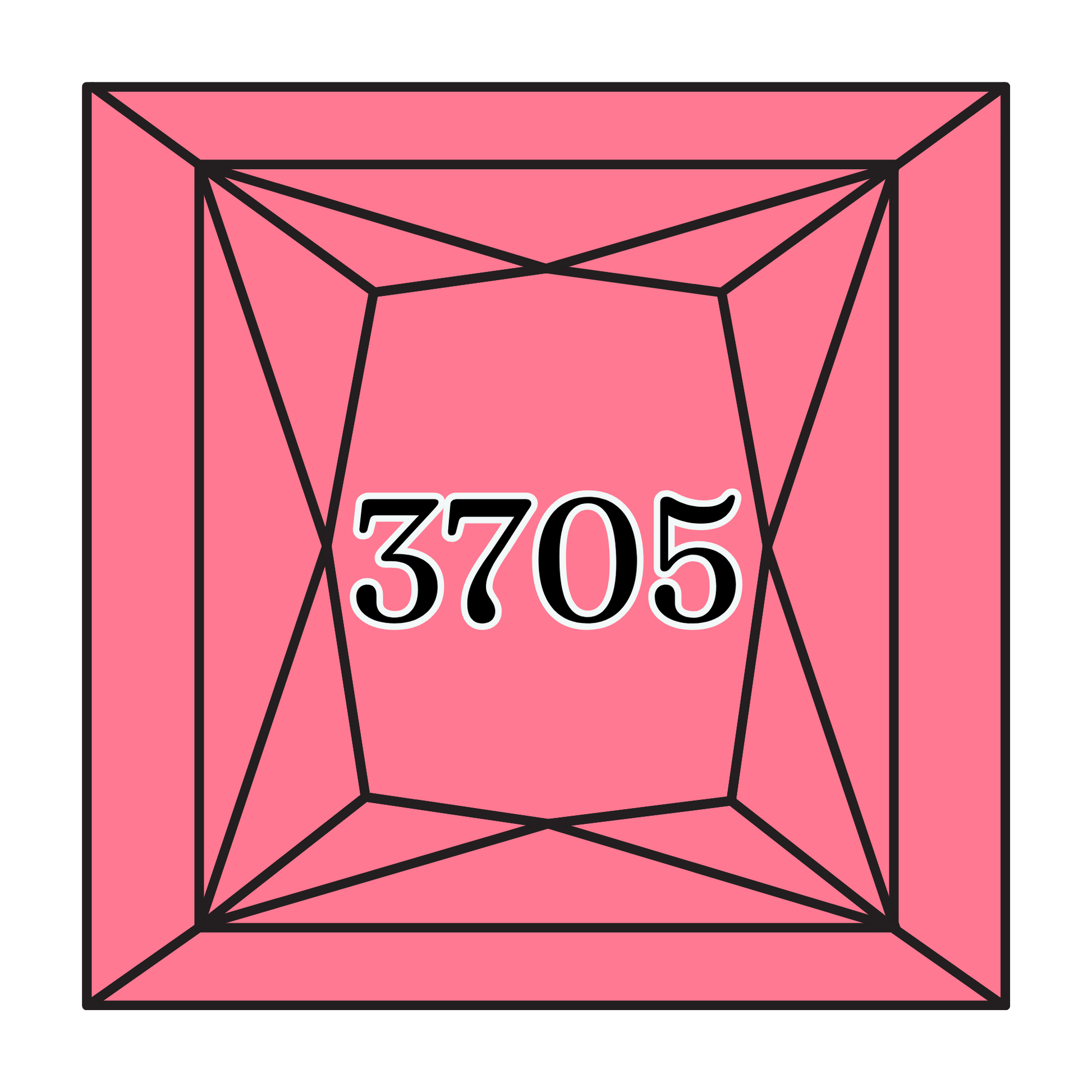 True North Diamond Art Square Diamond Drills 3705 -  Dark Melon - Square Bulk Diamond Drills