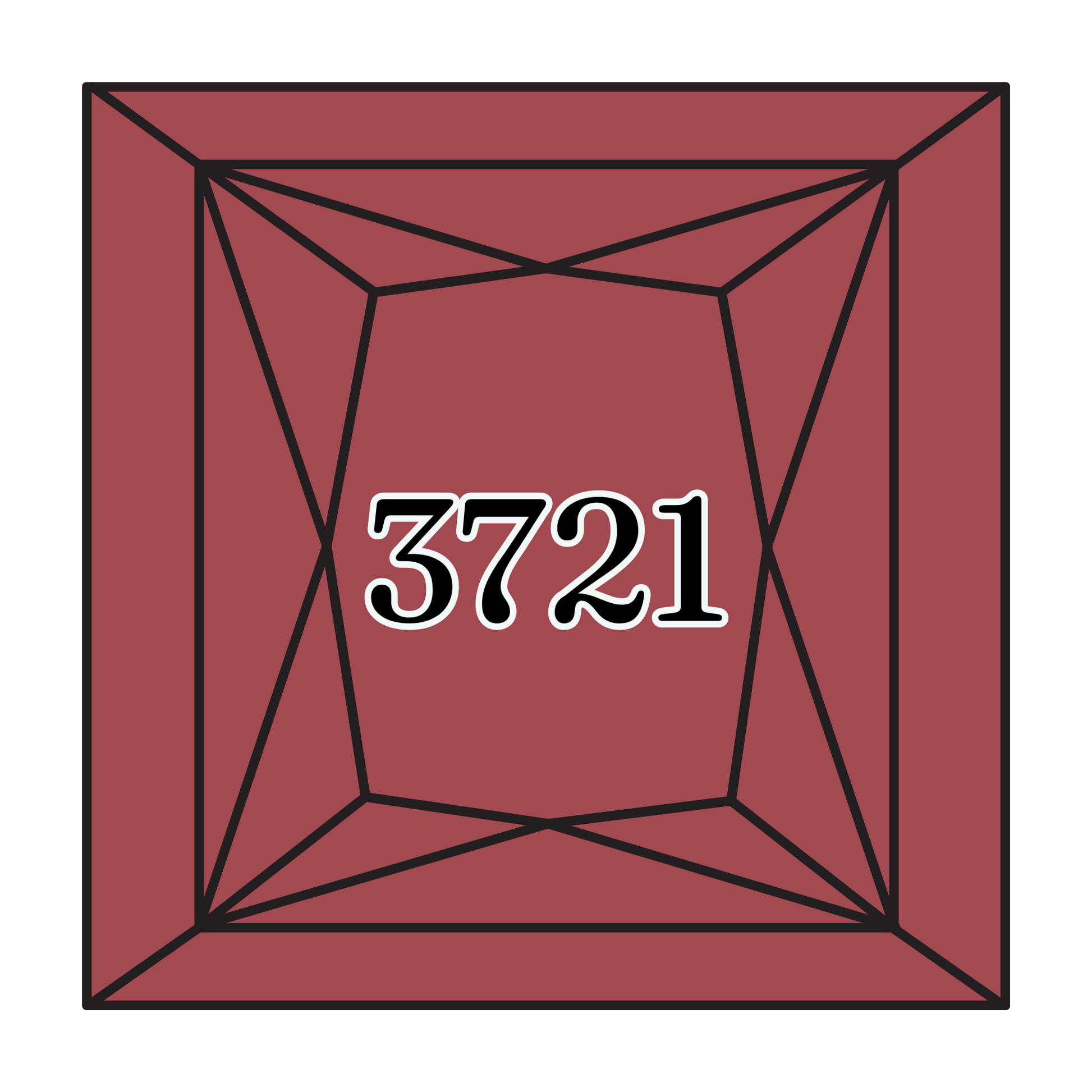 True North Diamond Art Square Diamond Drills 3721 - Dark Shell Pink - Square Bulk Diamond Drills