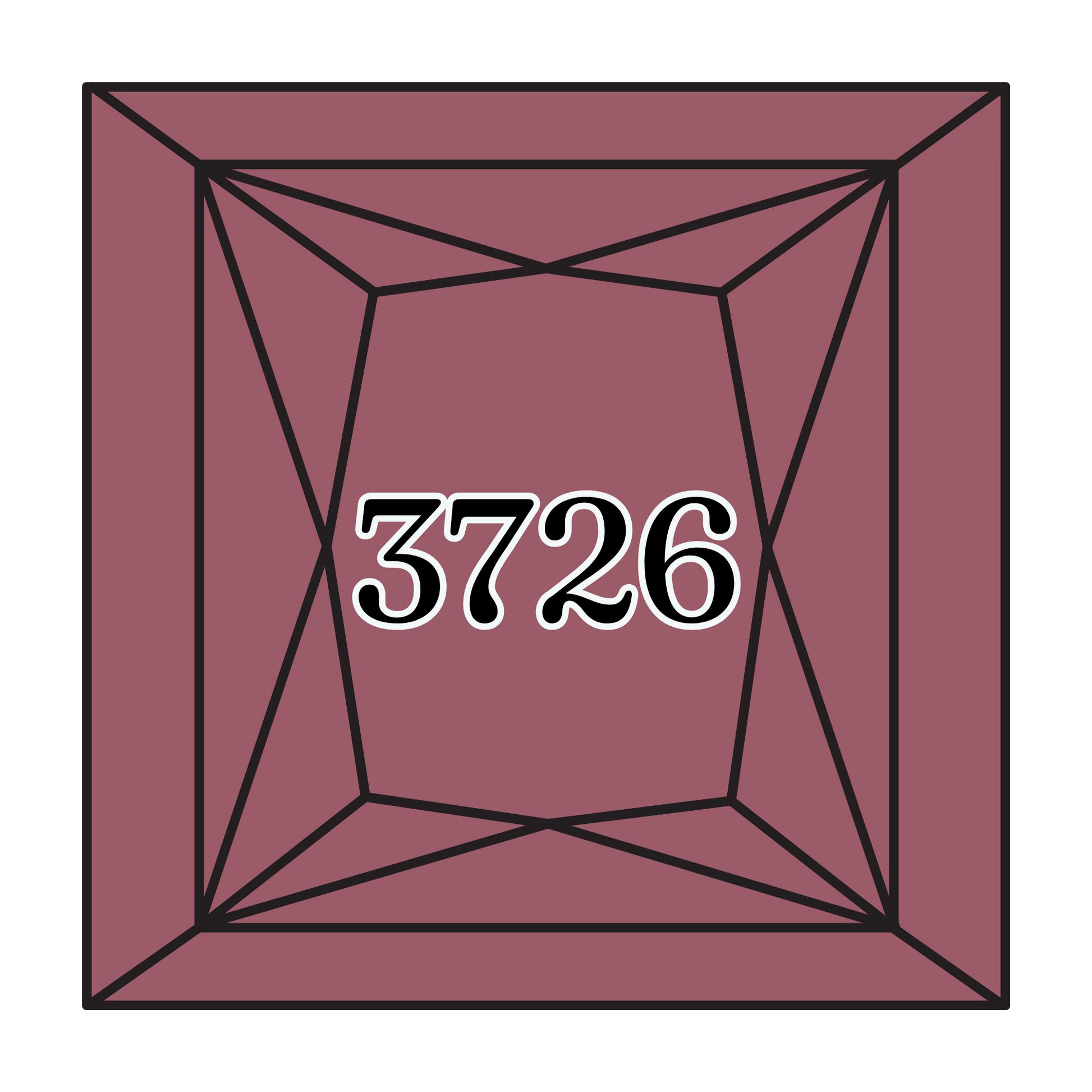 True North Diamond Art Square Diamond Drills 3726 - Dark Antique Mauve - Square Bulk Diamond Drills