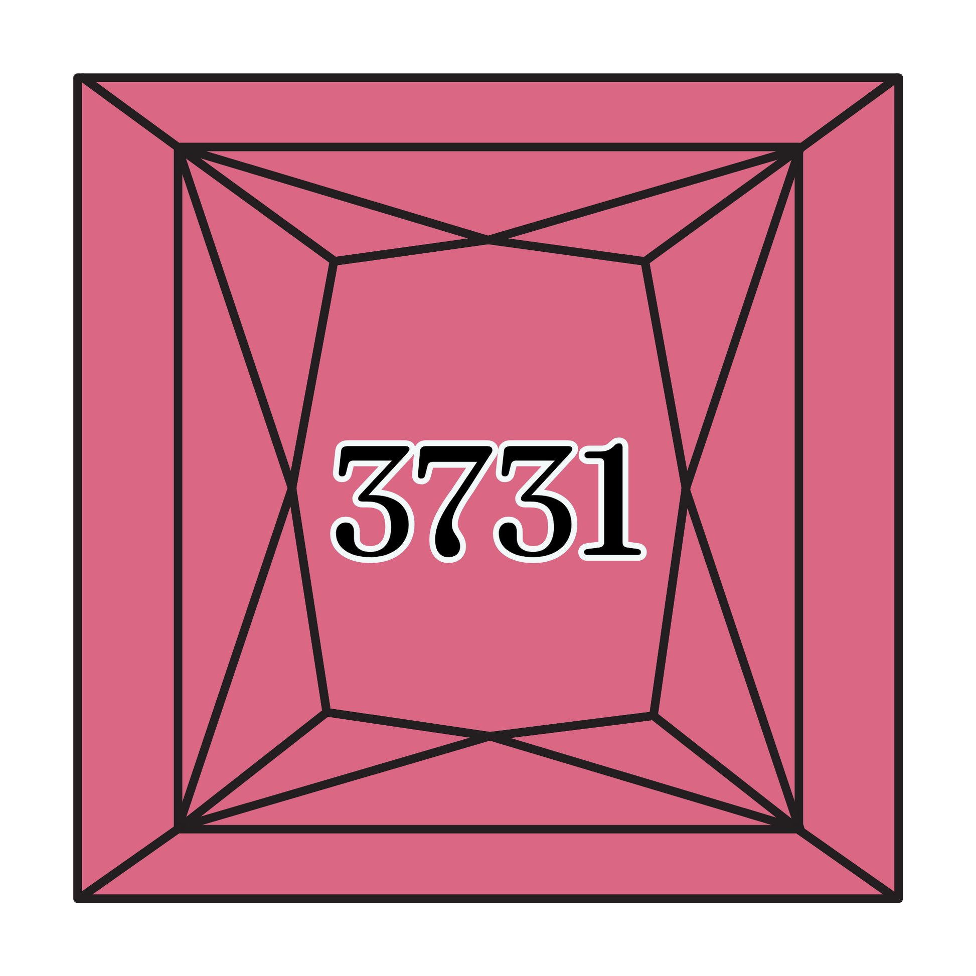 True North Diamond Art Square Diamond Drills 3731 -  Very Dark Dusty Rose - Square Bulk Diamond Drills