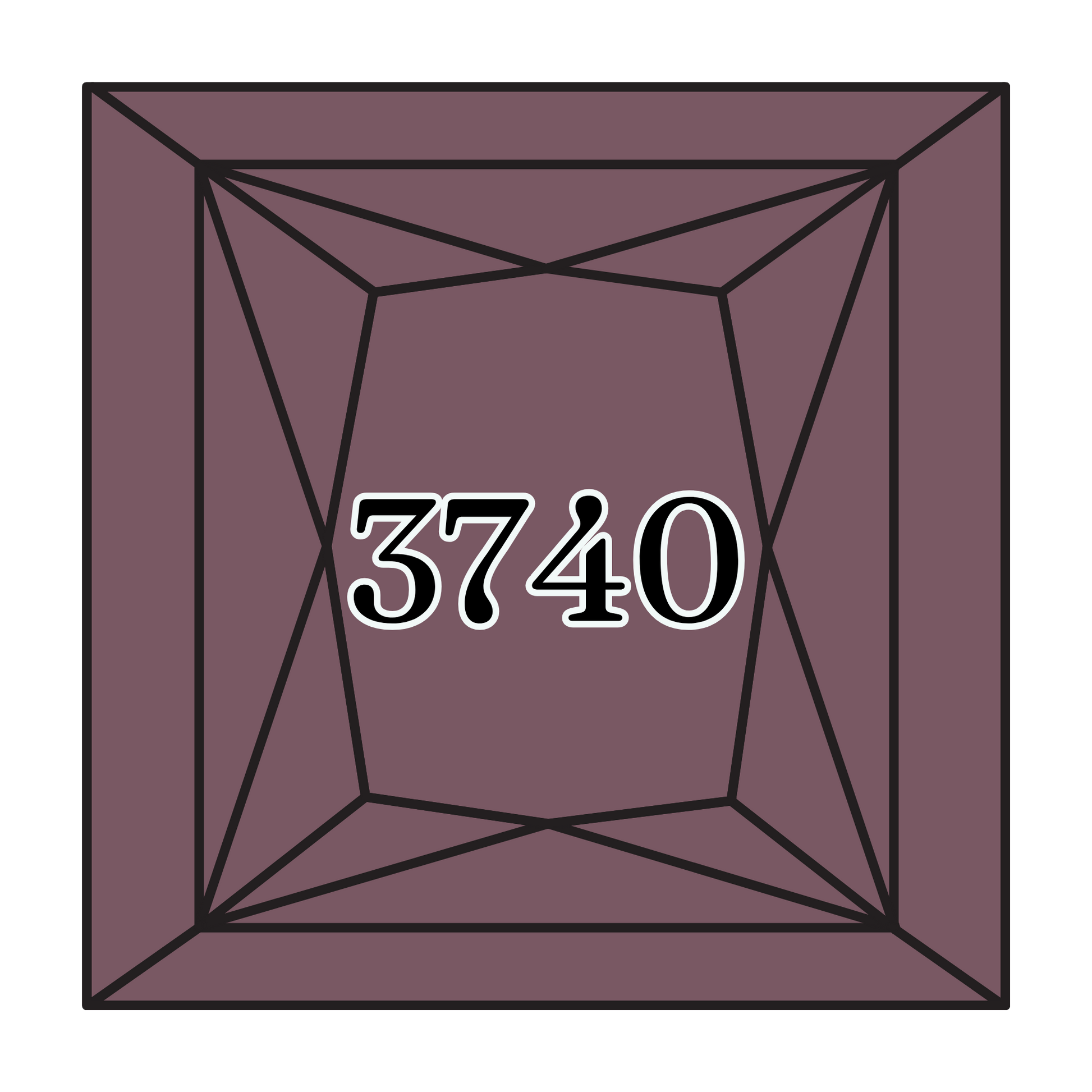 True North Diamond Art Square Diamond Drills 3740 -  Dark Antique Violet - Square Bulk Diamond Drills