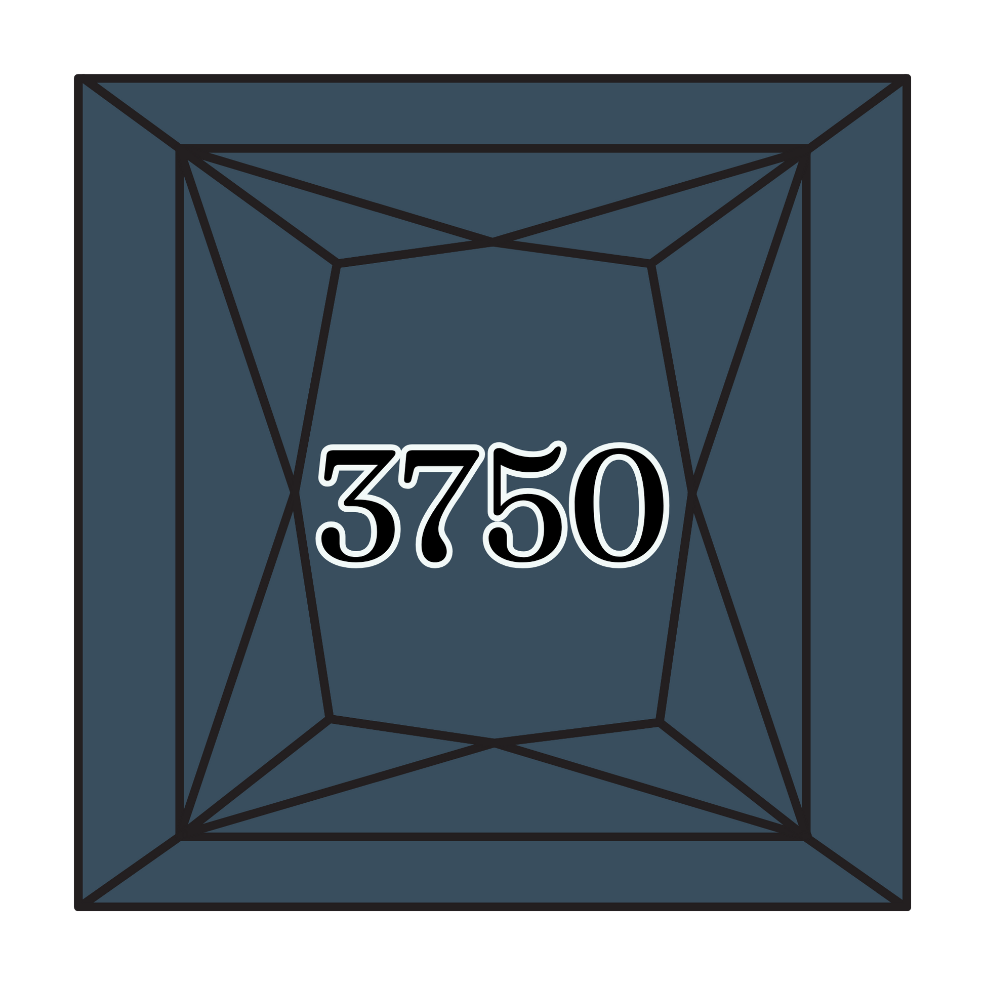 True North Diamond Art Square Diamond Drills 3750 - Very Dark Antique Blue - Square Bulk Diamond Drills