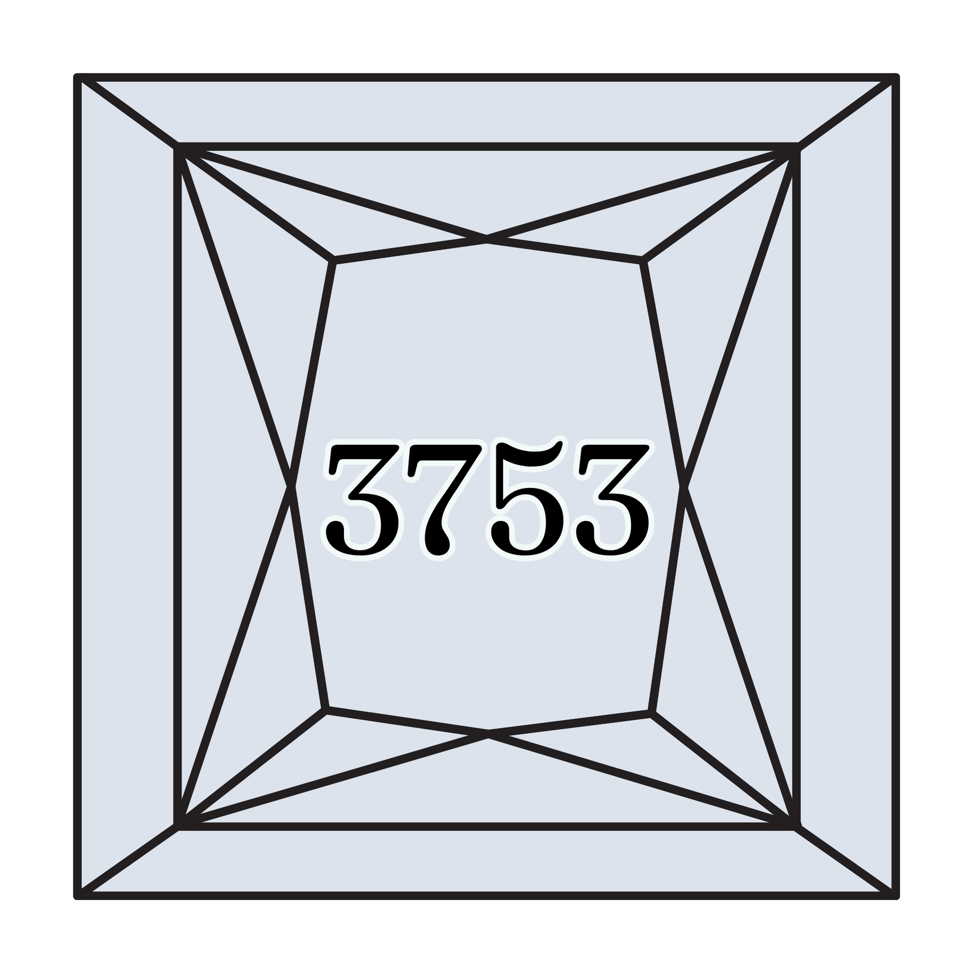 True North Diamond Art Square Diamond Drills 3753 - Ultra Very Light Antique Blue - Square Bulk Diamond Drills