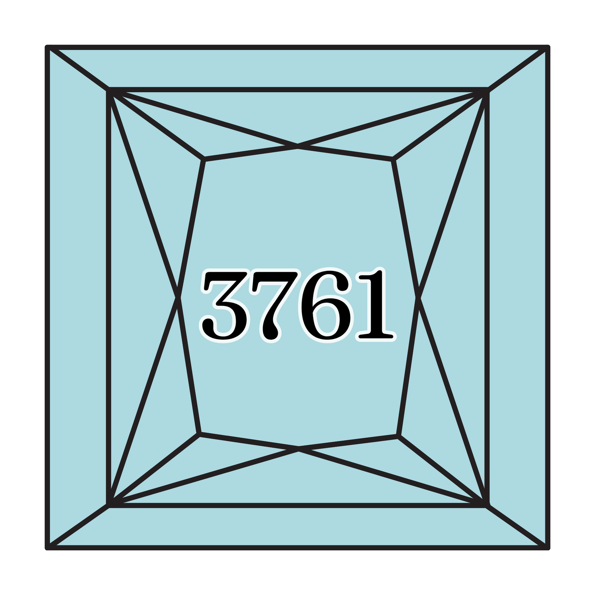 True North Diamond Art Square Diamond Drills 3761 - Light Sky Blue - Square Bulk Diamond Drills