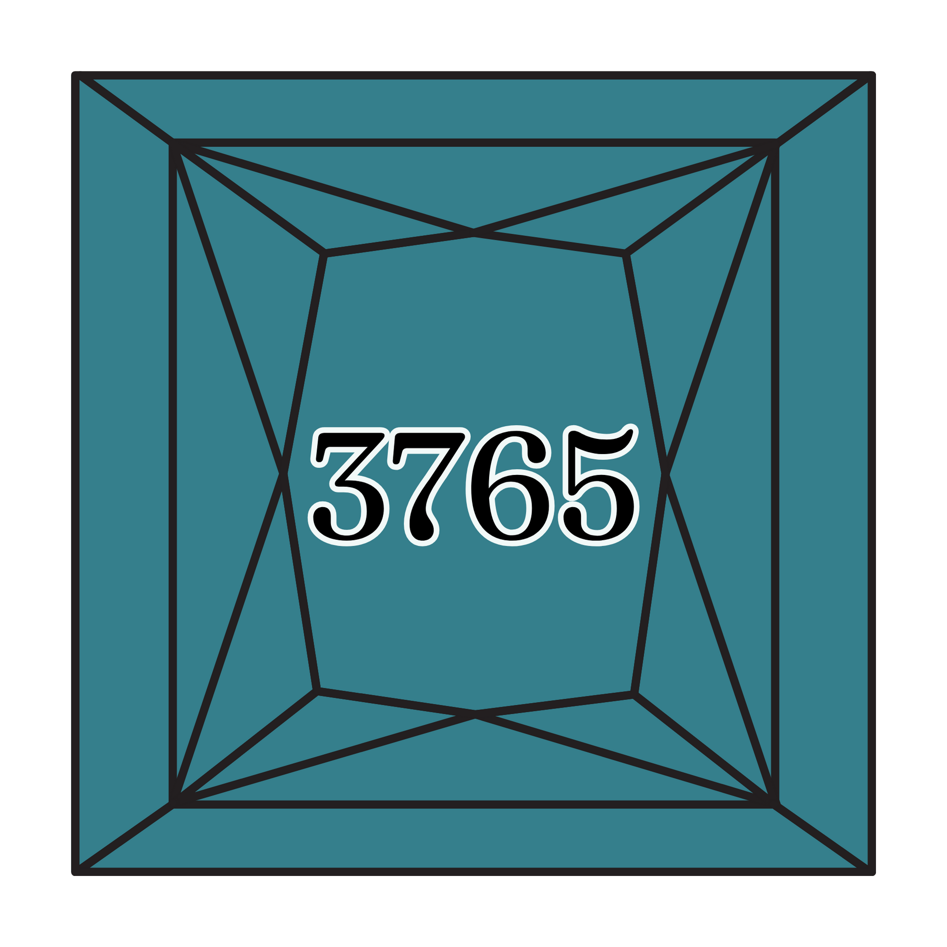 True North Diamond Art Square Diamond Drills 3765 - Very Dark Peacock Blue - Square Bulk Diamond Drills