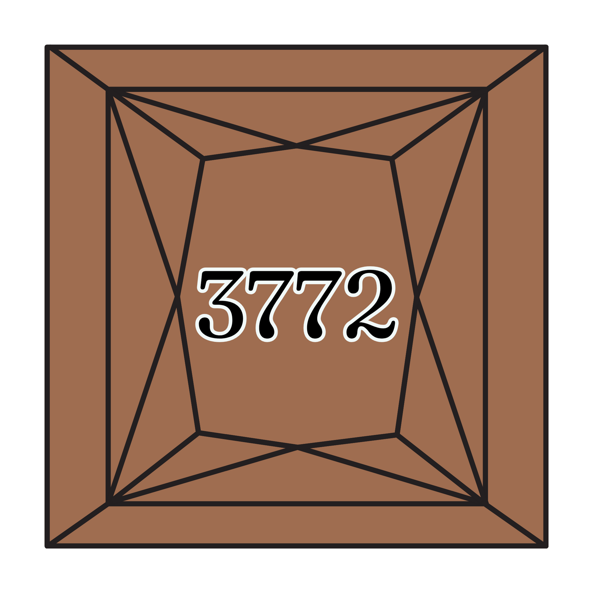 True North Diamond Art Square Diamond Drills 3772 - Very Dark Desert Sand - Square Bulk Diamond Drills