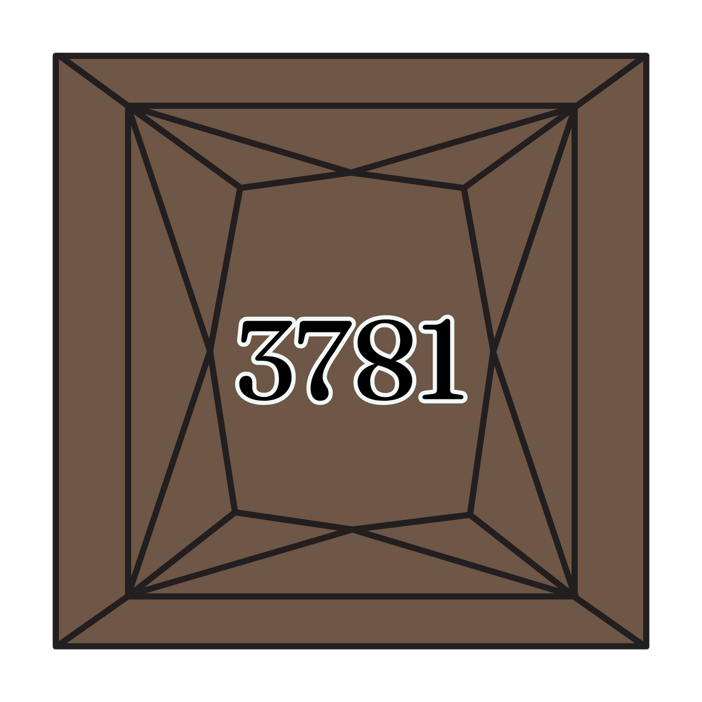 True North Diamond Art Square Diamond Drills 3781 - Dark Mocha Brown - Square Bulk Diamond Drills