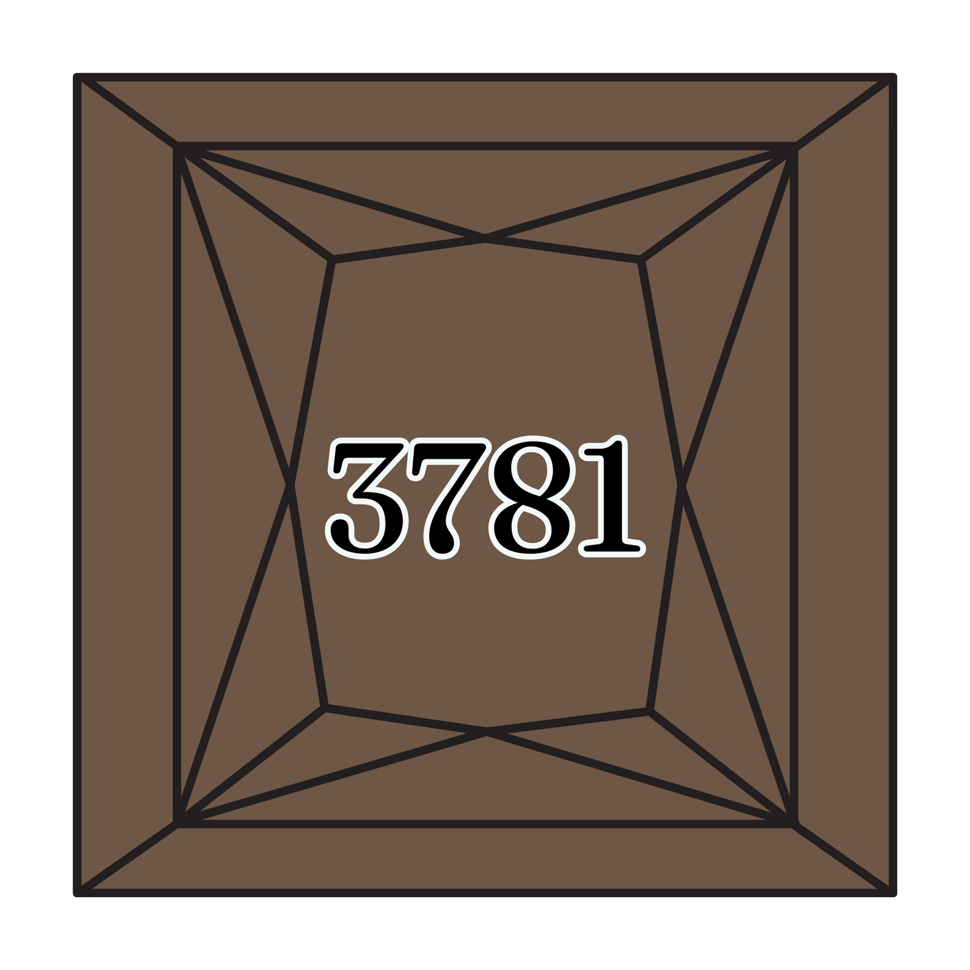 True North Diamond Art Square Diamond Drills 3781 - Dark Mocha Brown - Square Bulk Diamond Drills