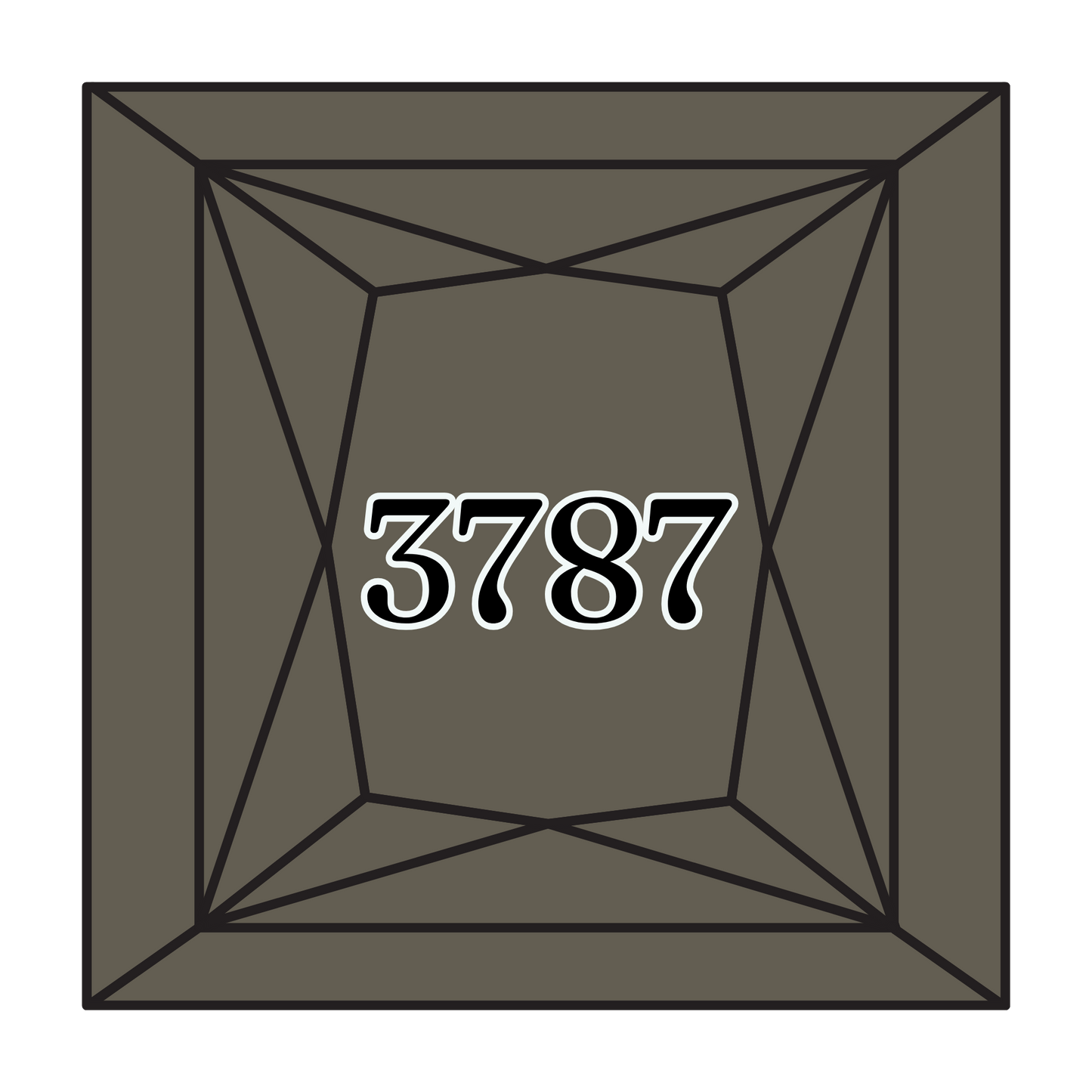 True North Diamond Art Square Diamond Drills 3787 - Dark Brown Grey - Square Bulk Diamond Drills