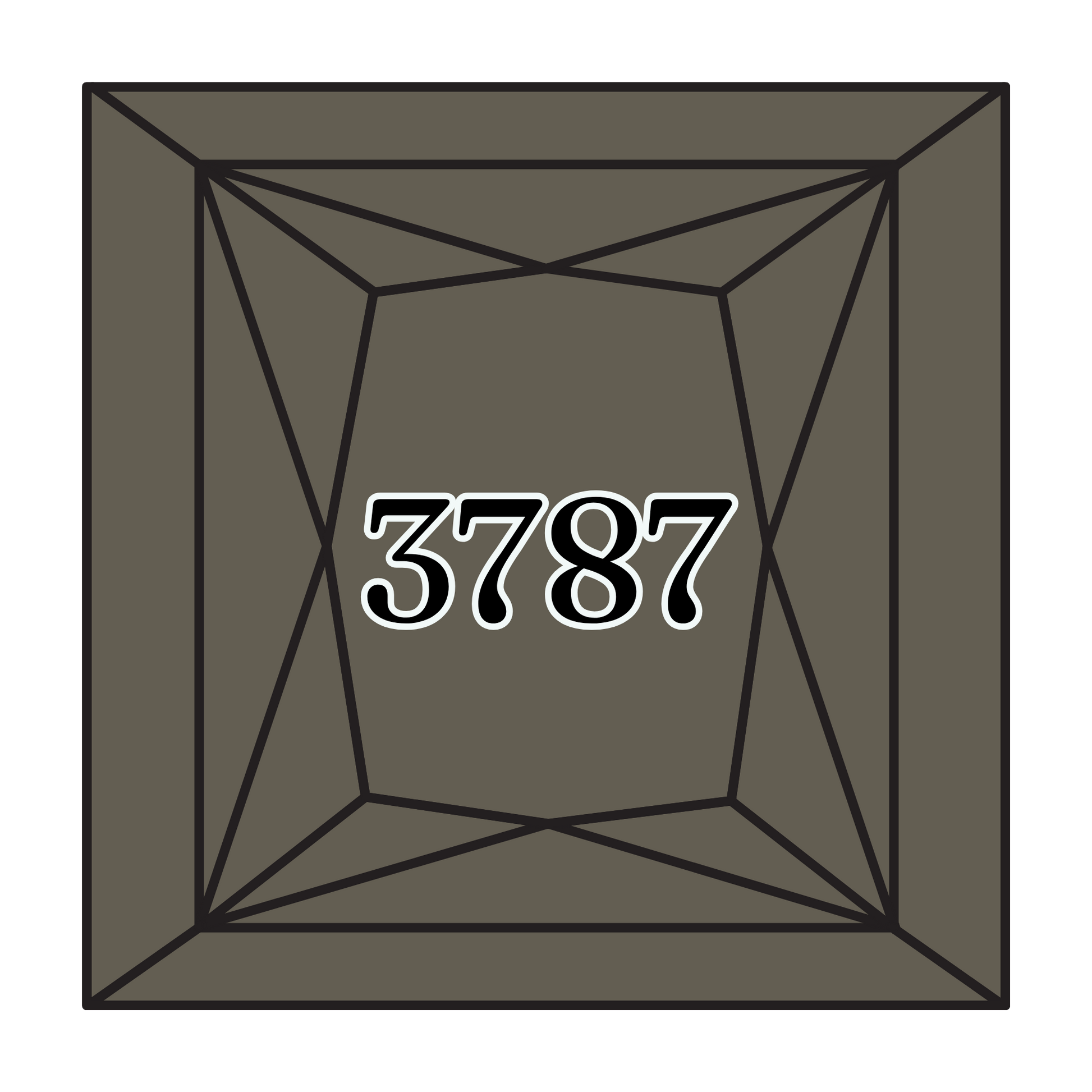 True North Diamond Art Square Diamond Drills 3787 - Dark Brown Grey - Square Bulk Diamond Drills