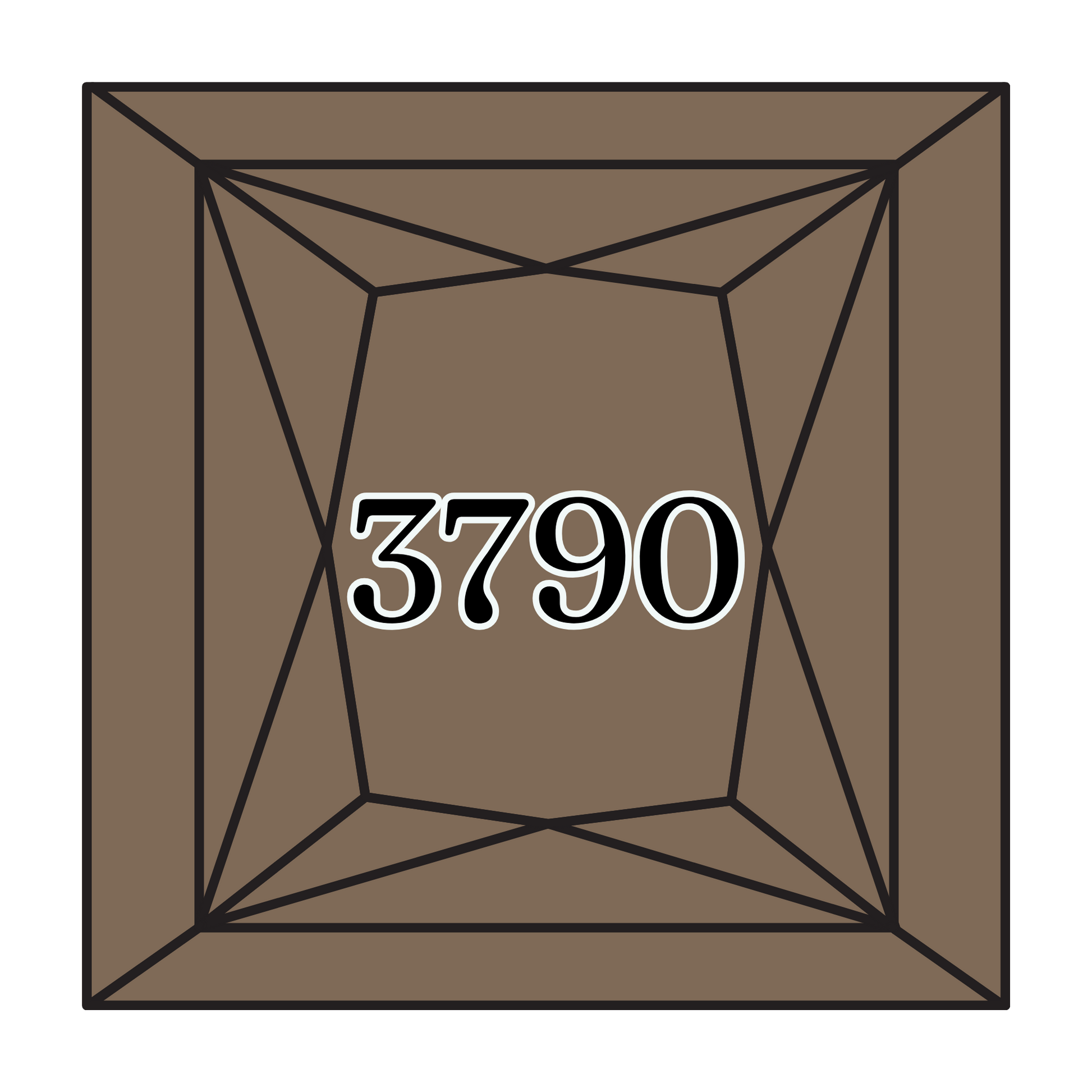 True North Diamond Art Square Diamond Drills 3790 - Ultra Dark Beige Grey - Square Bulk Diamond Drills