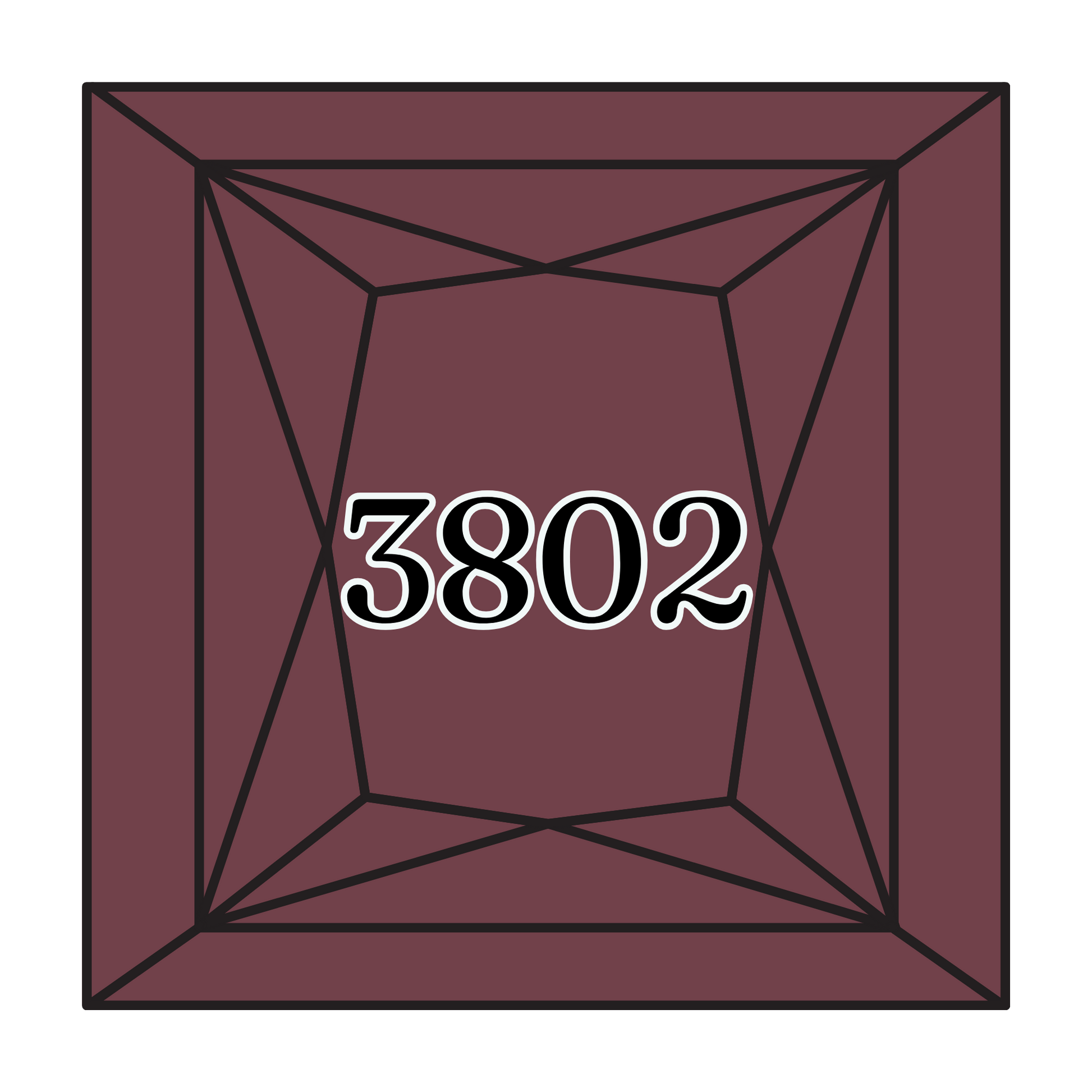 True North Diamond Art Square Diamond Drills 3802 - Very Dark Antique Mauve - Square Bulk Diamond Drills