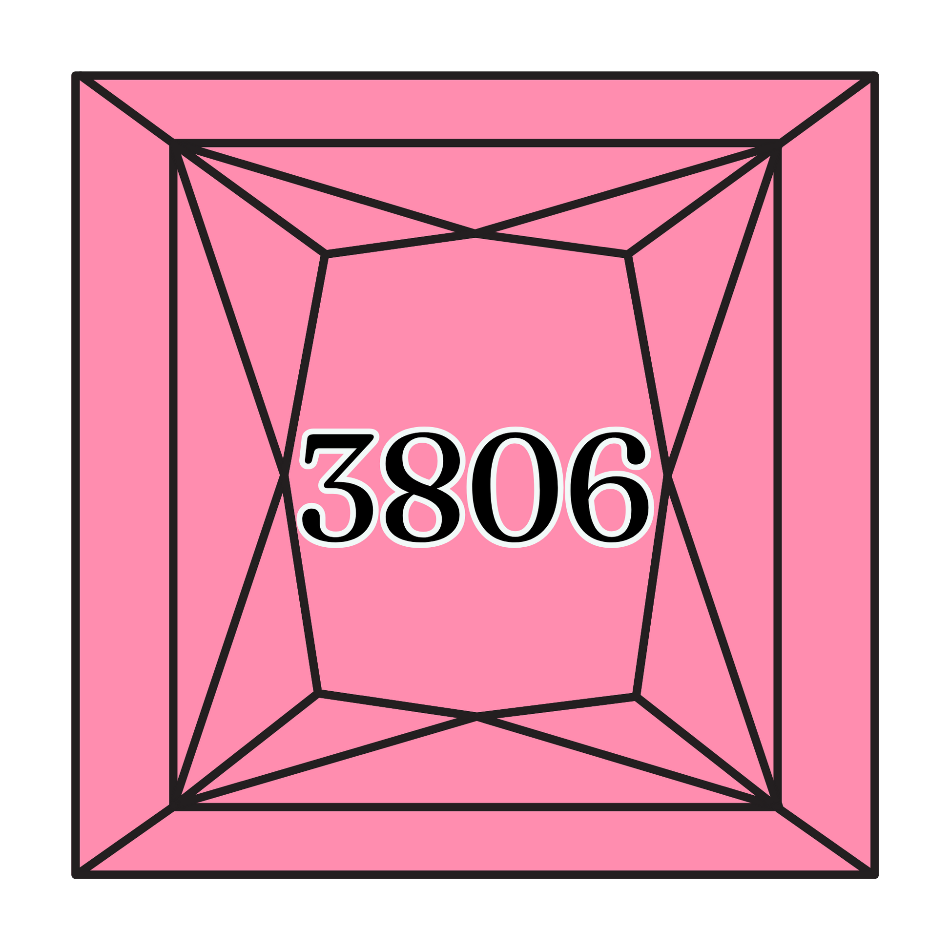 True North Diamond Art Square Diamond Drills 3806 -  Light Cyclamen Pink - Square Bulk Diamond Drills