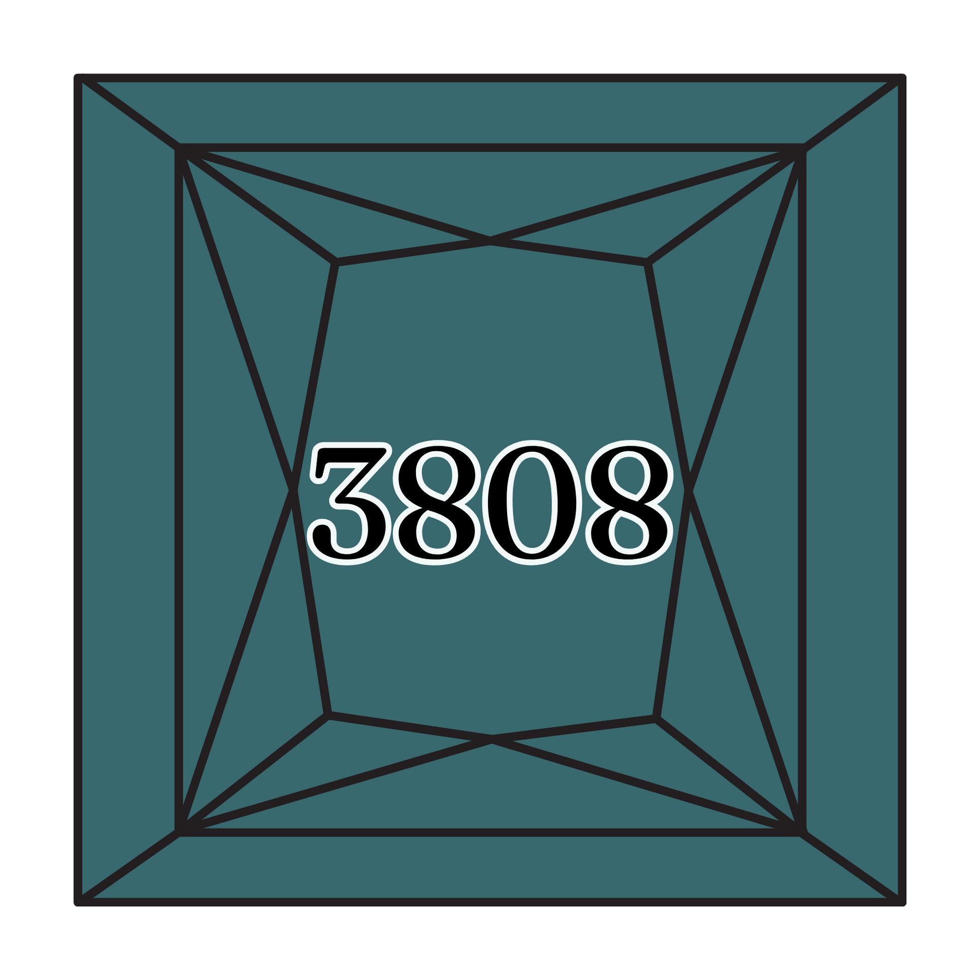 True North Diamond Art Square Diamond Drills 3808 - Ultra Very Dark Turquoise - Square Bulk Diamond Drills