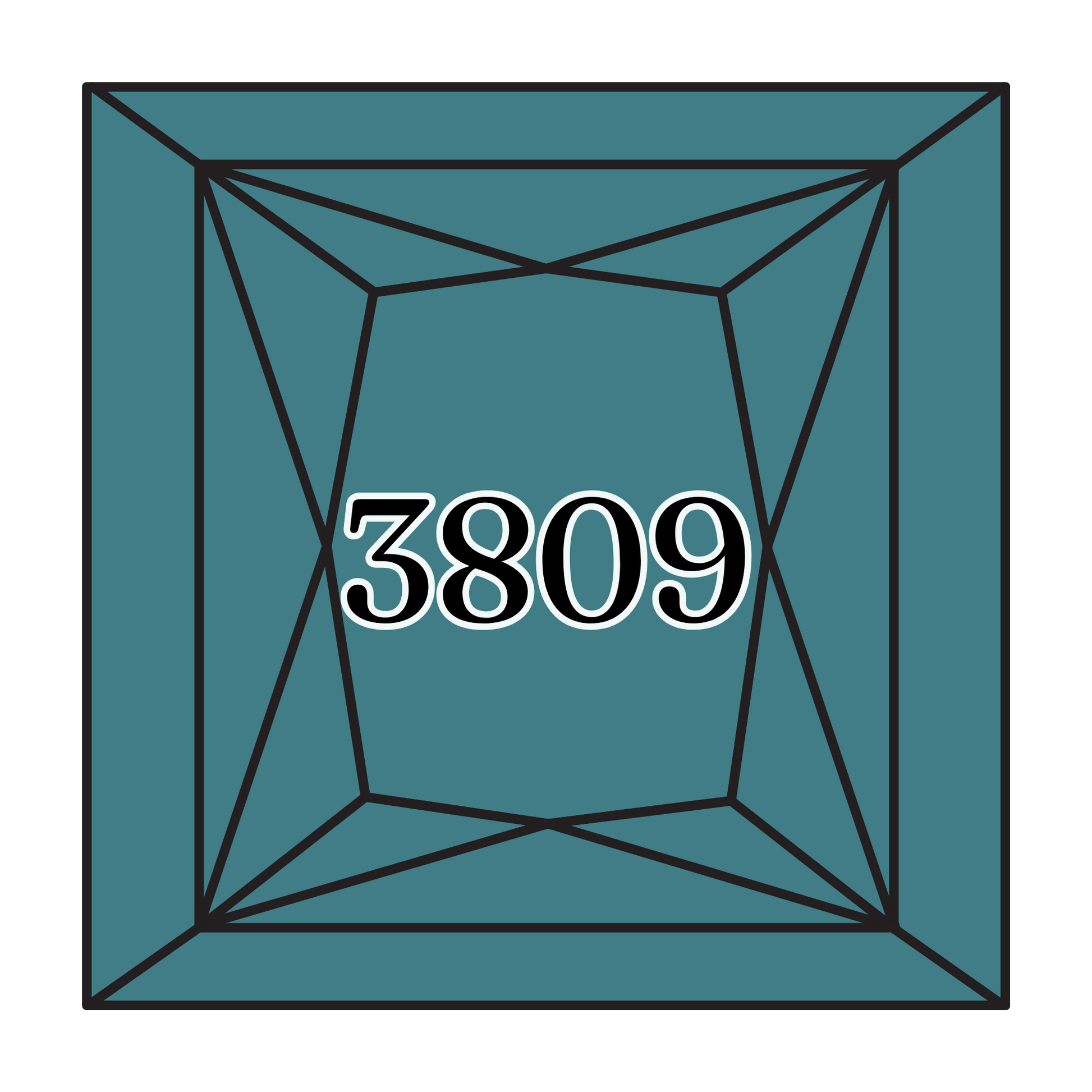 True North Diamond Art Square Diamond Drills 3809 - Very Dark Turquoise - Square Bulk Diamond Drills