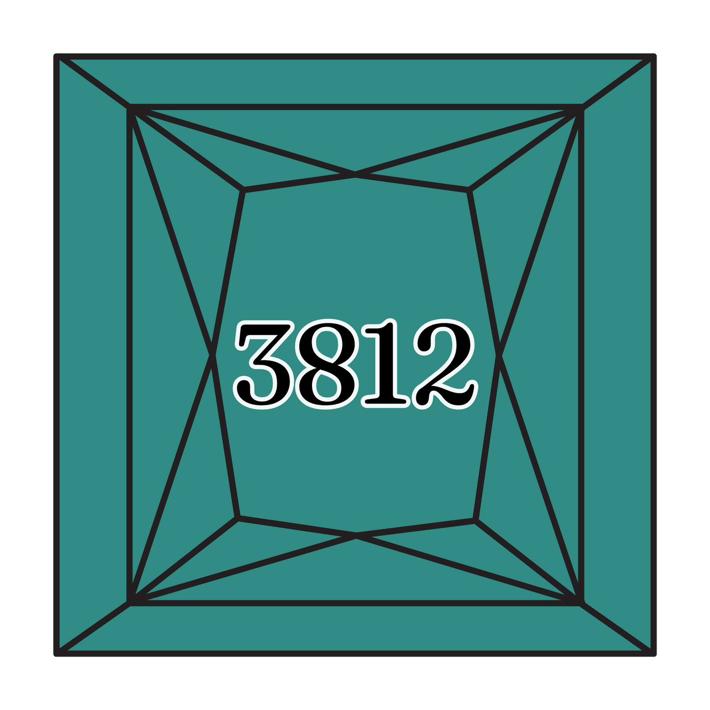 True North Diamond Art Square Diamond Drills 3812 - Very Dark Sea Green - Square Bulk Diamond Drills