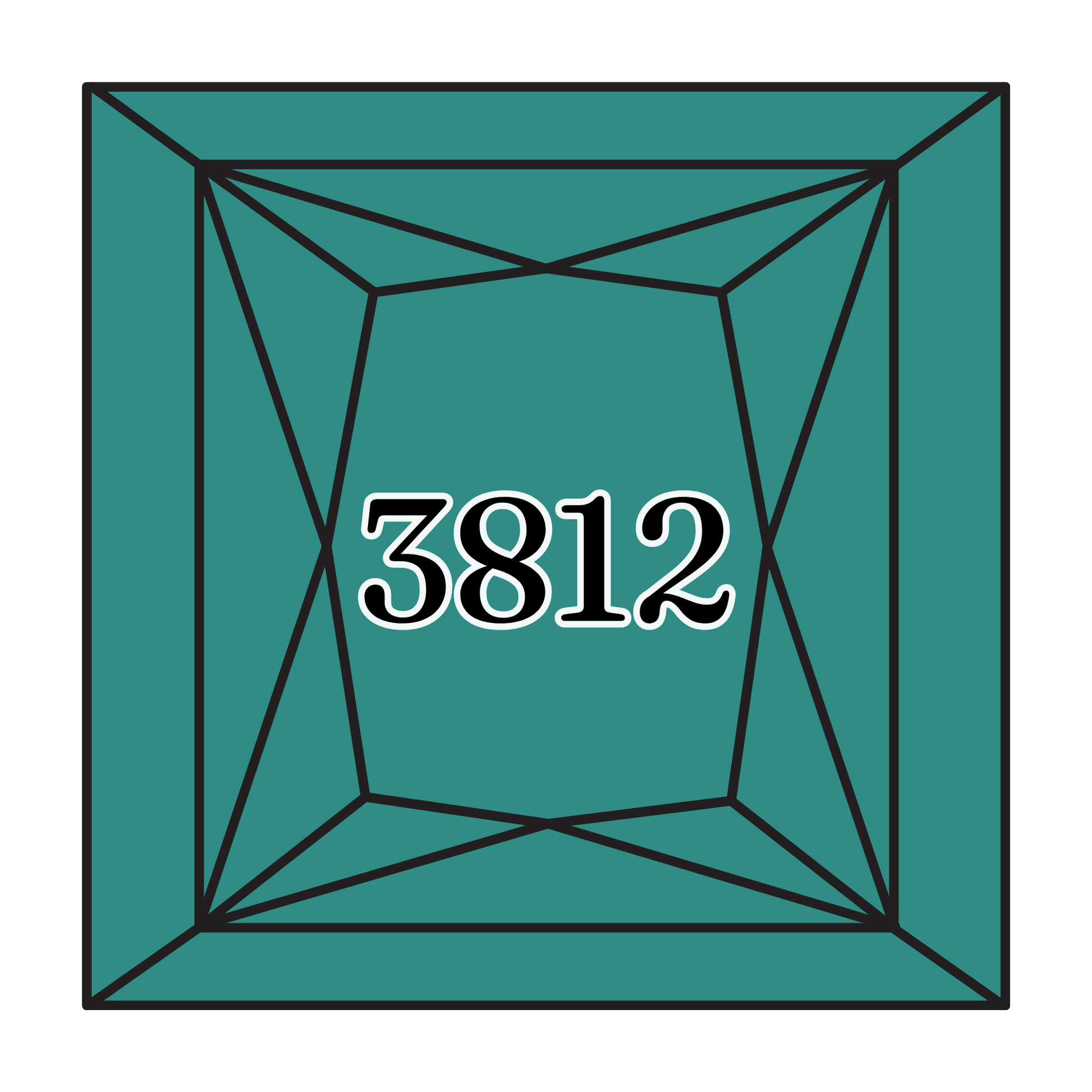 True North Diamond Art Square Diamond Drills 3812 - Very Dark Sea Green - Square Bulk Diamond Drills