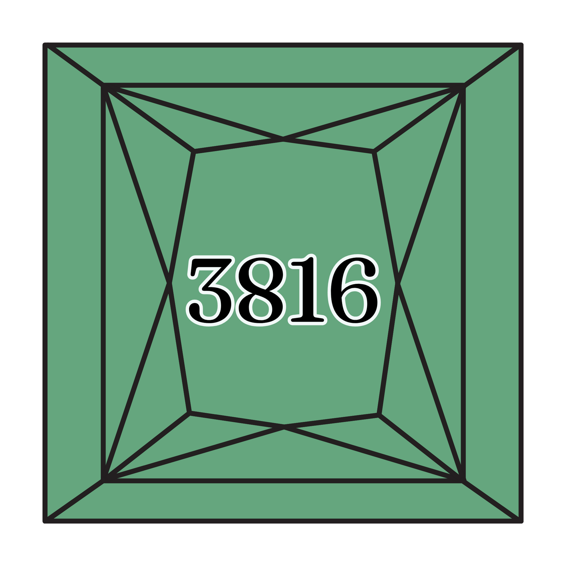 True North Diamond Art Square Diamond Drills 3816 - Celadon Green - Square Bulk Diamond Drills