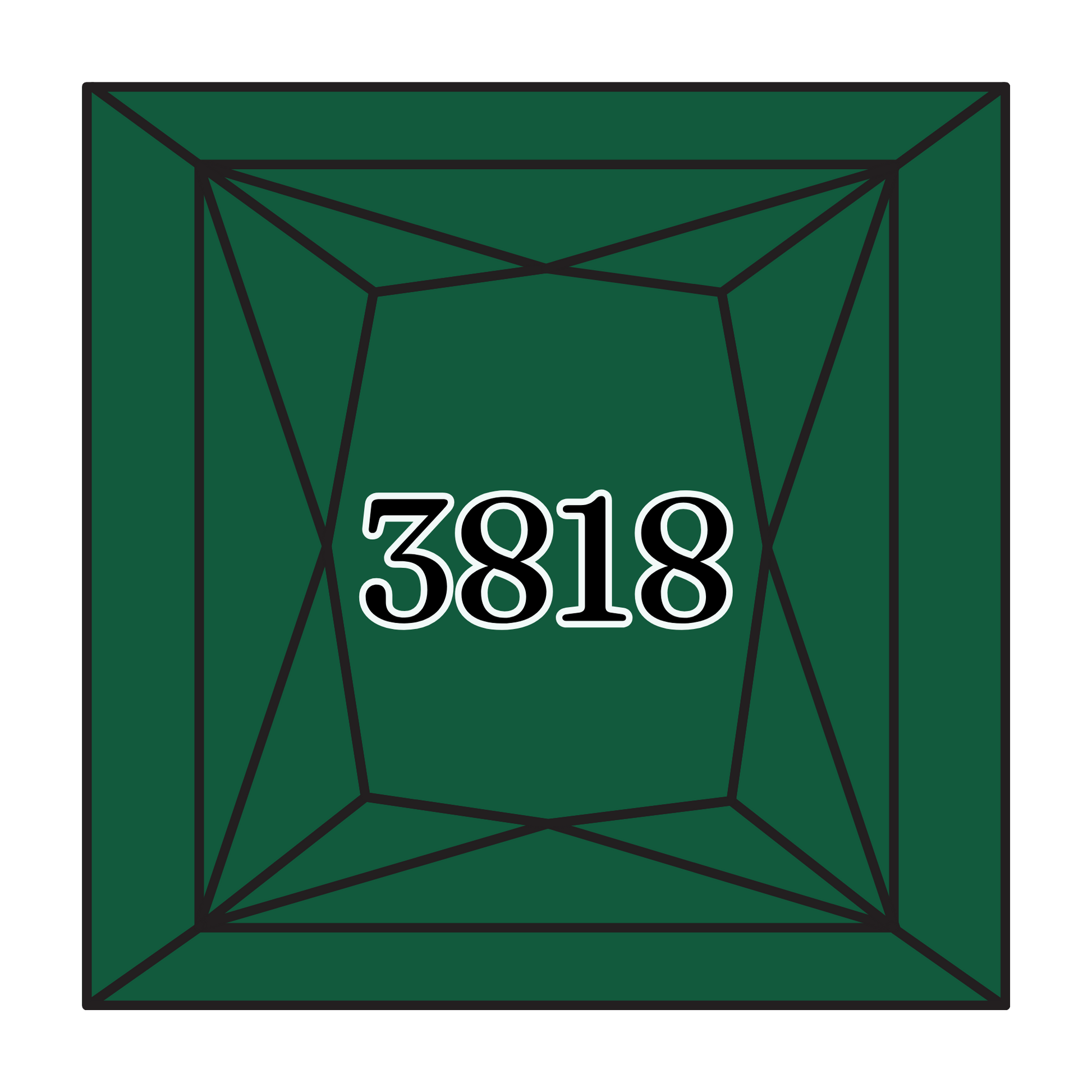 True North Diamond Art Square Diamond Drills 3818 - Ultra Very Dark Emerald Green - Square Bulk Diamond Drills