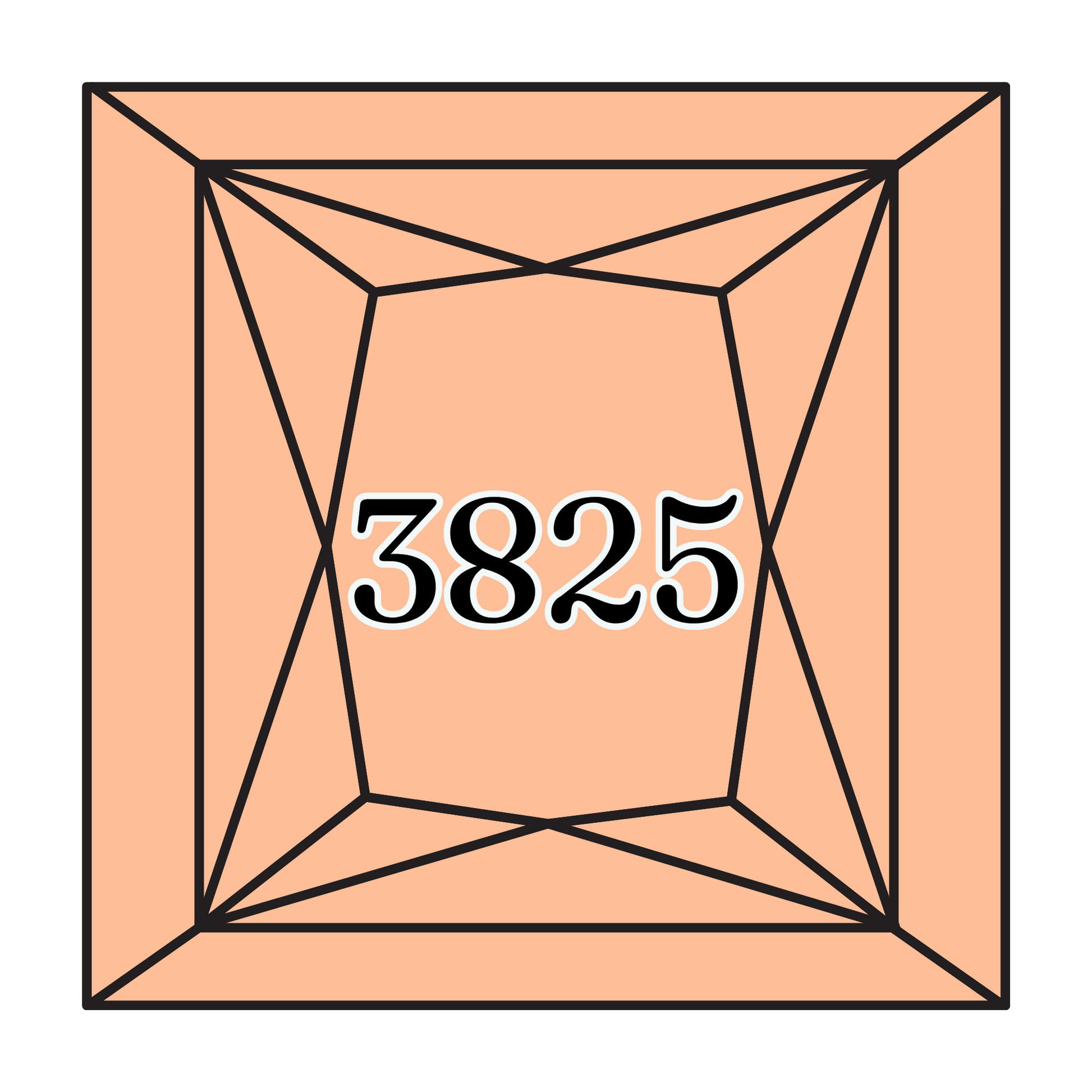 True North Diamond Art Square Diamond Drills 3825 - Pale Pumpkin - Square Bulk Diamond Drills