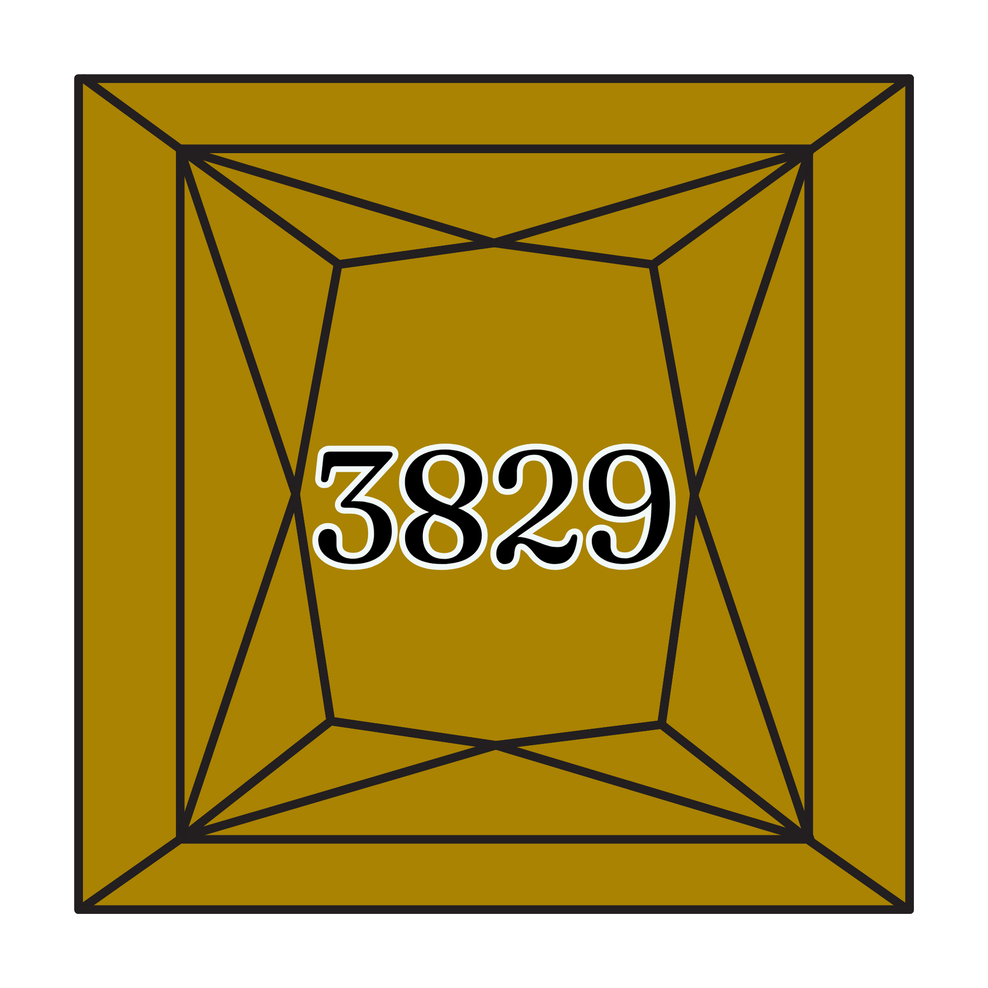 True North Diamond Art Square Diamond Drills 3829 - Very Dark Old Gold - Square Bulk Diamond Drills