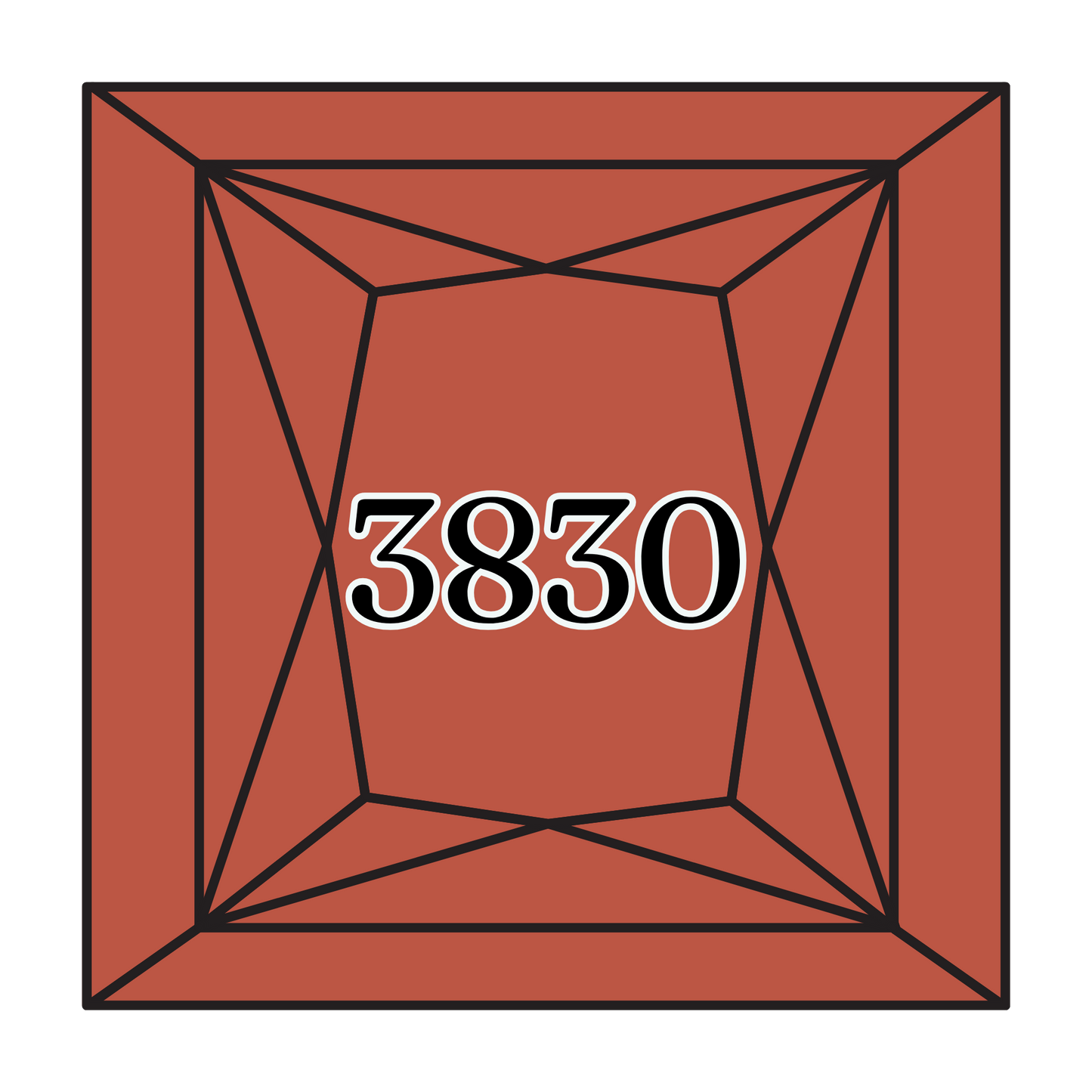 True North Diamond Art Square Diamond Drills 3830 -  Terra Cotta - Square Bulk Diamond Drills