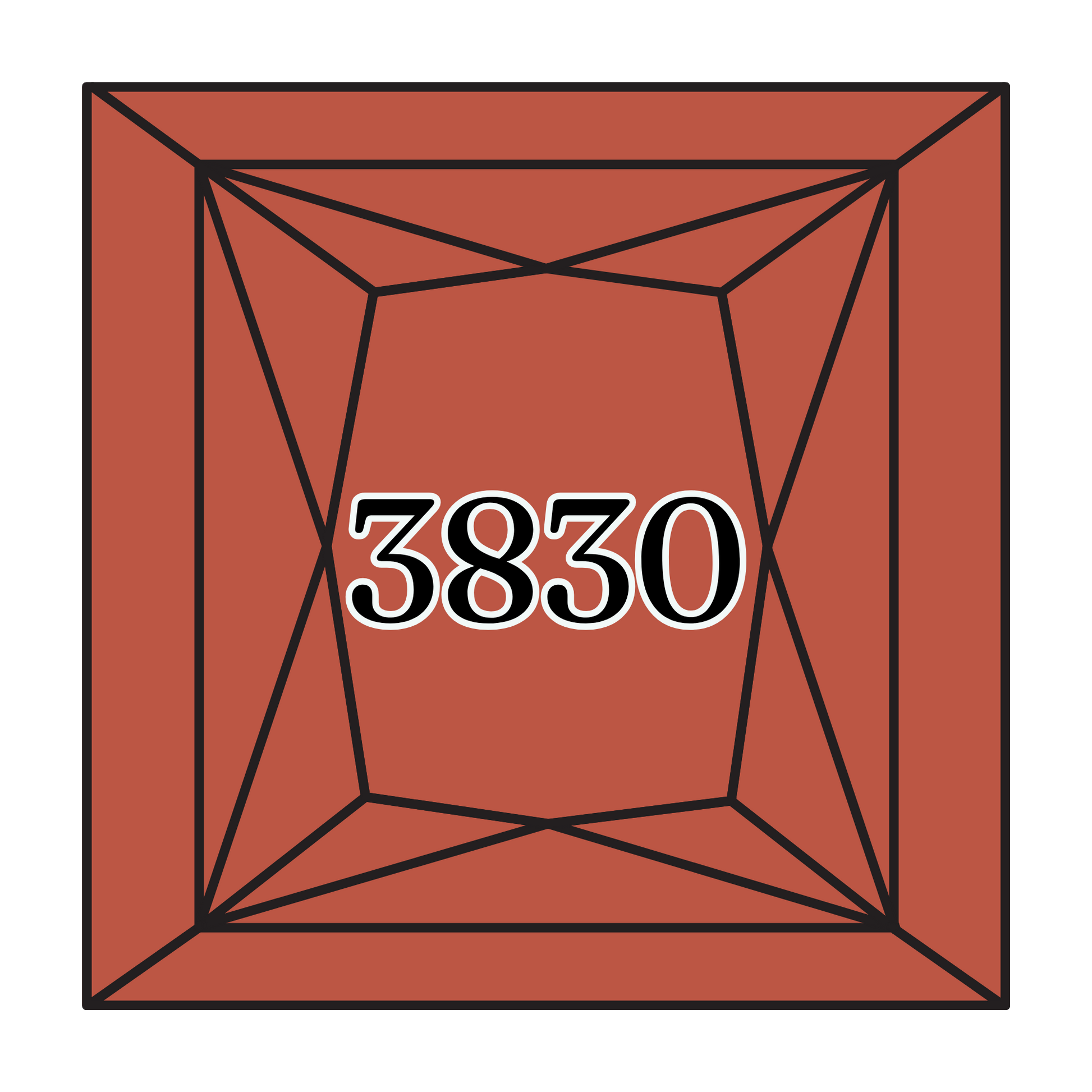 True North Diamond Art Square Diamond Drills 3830 -  Terra Cotta - Square Bulk Diamond Drills