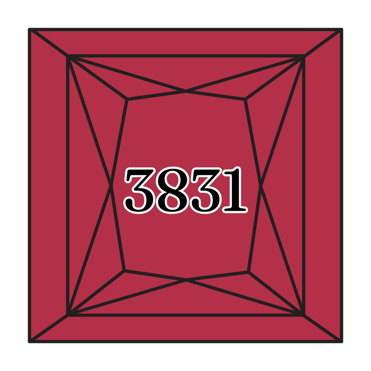 True North Diamond Art Square Diamond Drills 3831 - Dark Raspberry - Square Bulk Diamond Drills