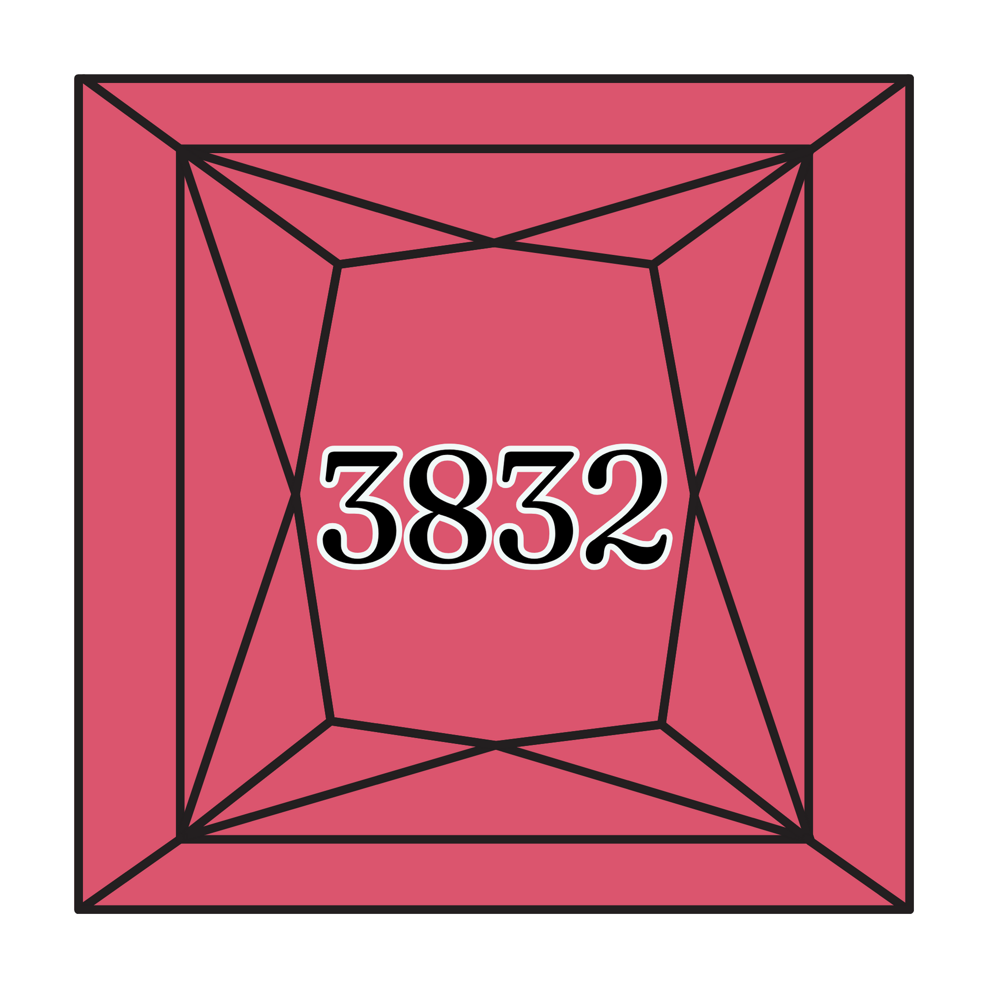 True North Diamond Art Square Diamond Drills 3832 -  Medium Raspberry - Square Bulk Diamond Drills