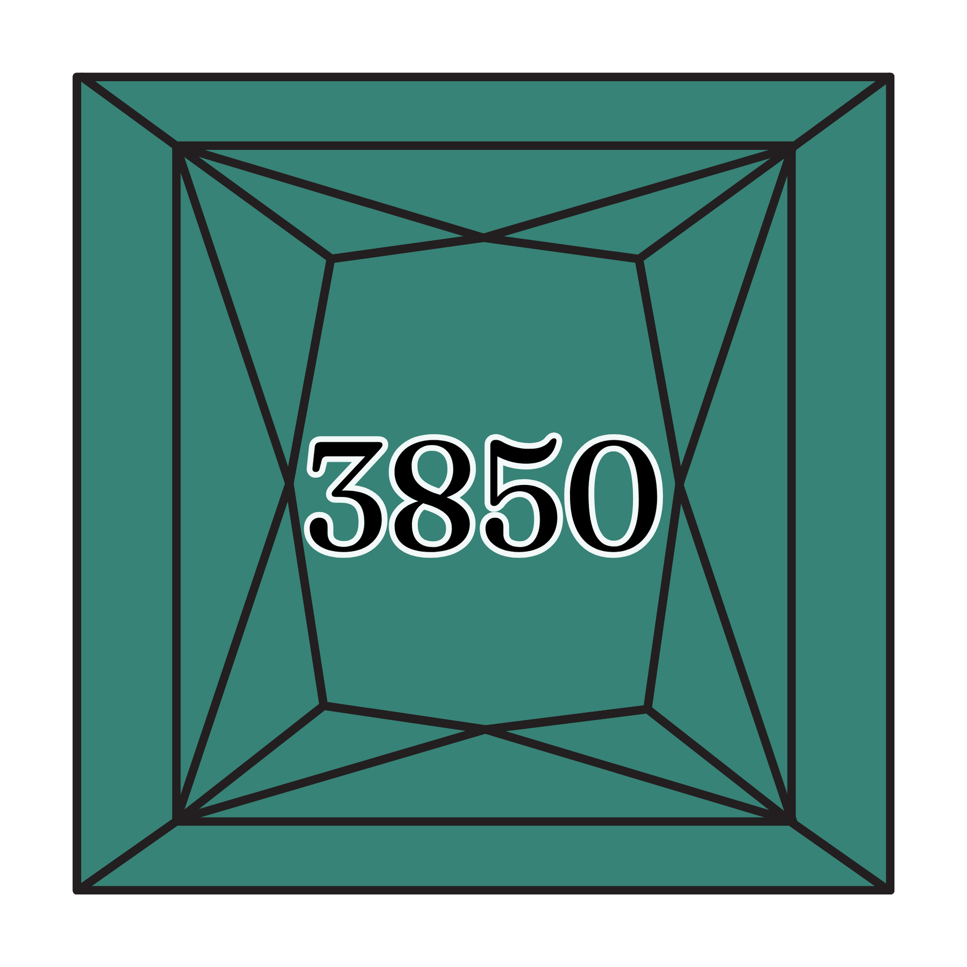 True North Diamond Art Square Diamond Drills 3850 - Dark Bright Green - Square Bulk Diamond Drills