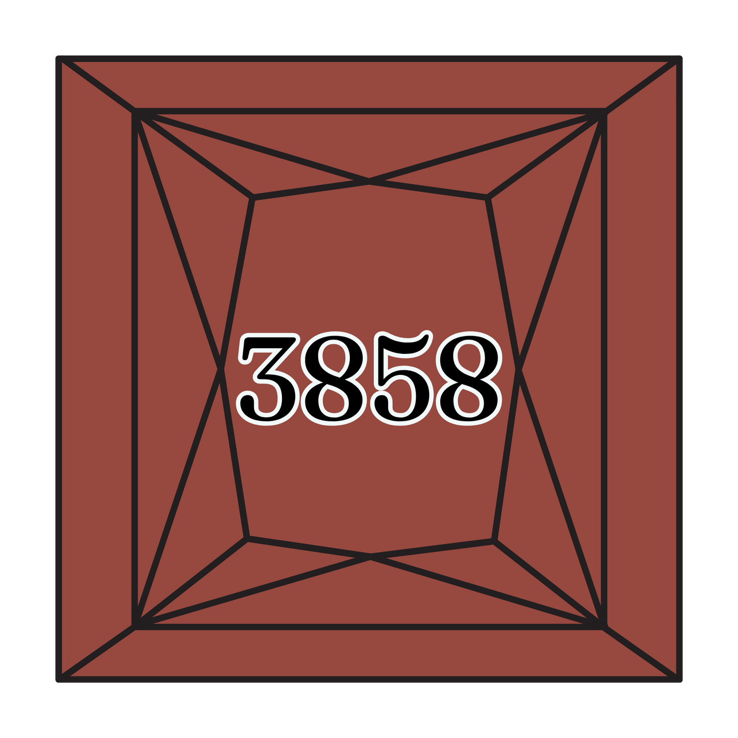 True North Diamond Art Square Diamond Drills 3858 - Medium Rosewood - Square Bulk Diamond Drills