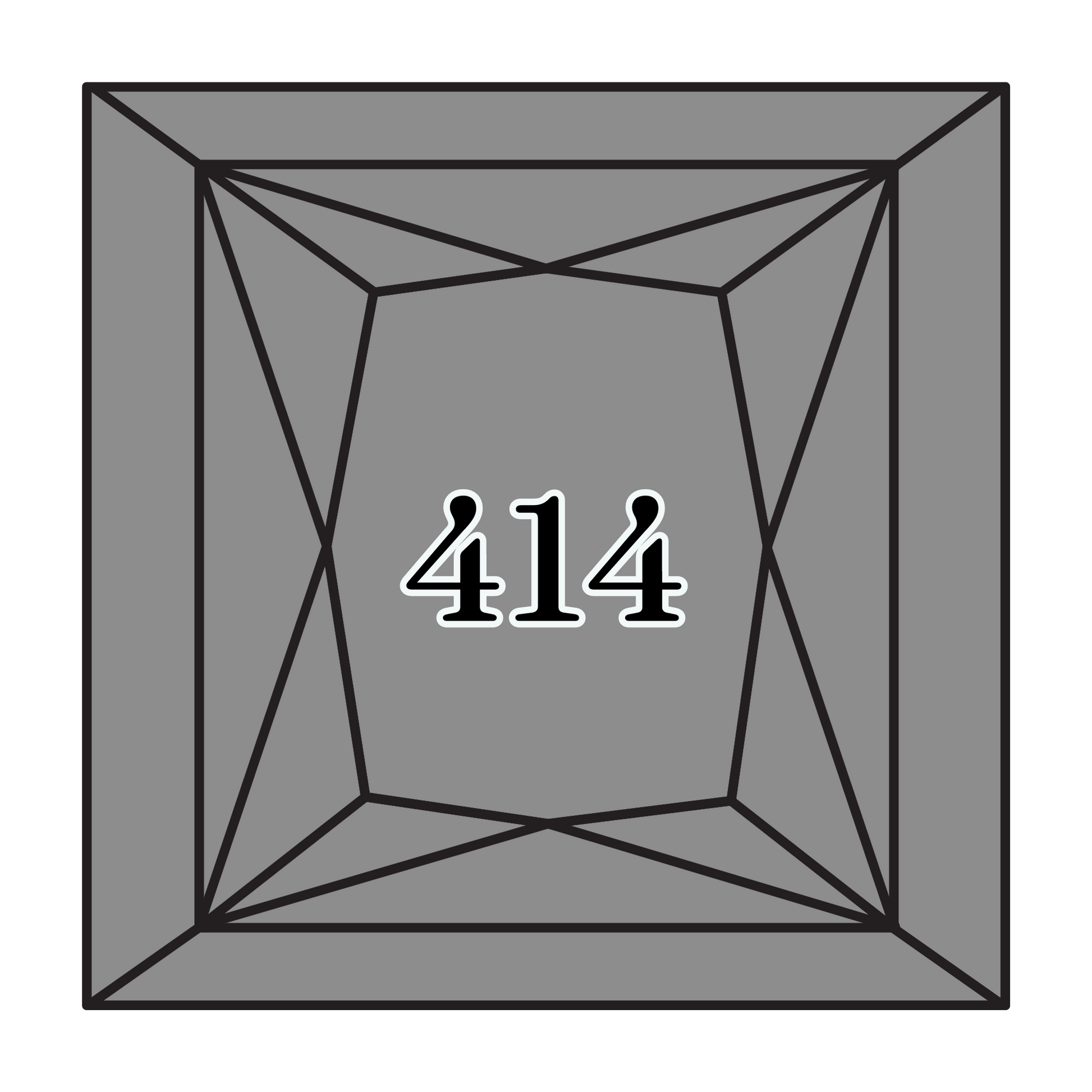 True North Diamond Art Square Diamond Drills 414 - Dark Steel Grey - Square Bulk Diamond Drills