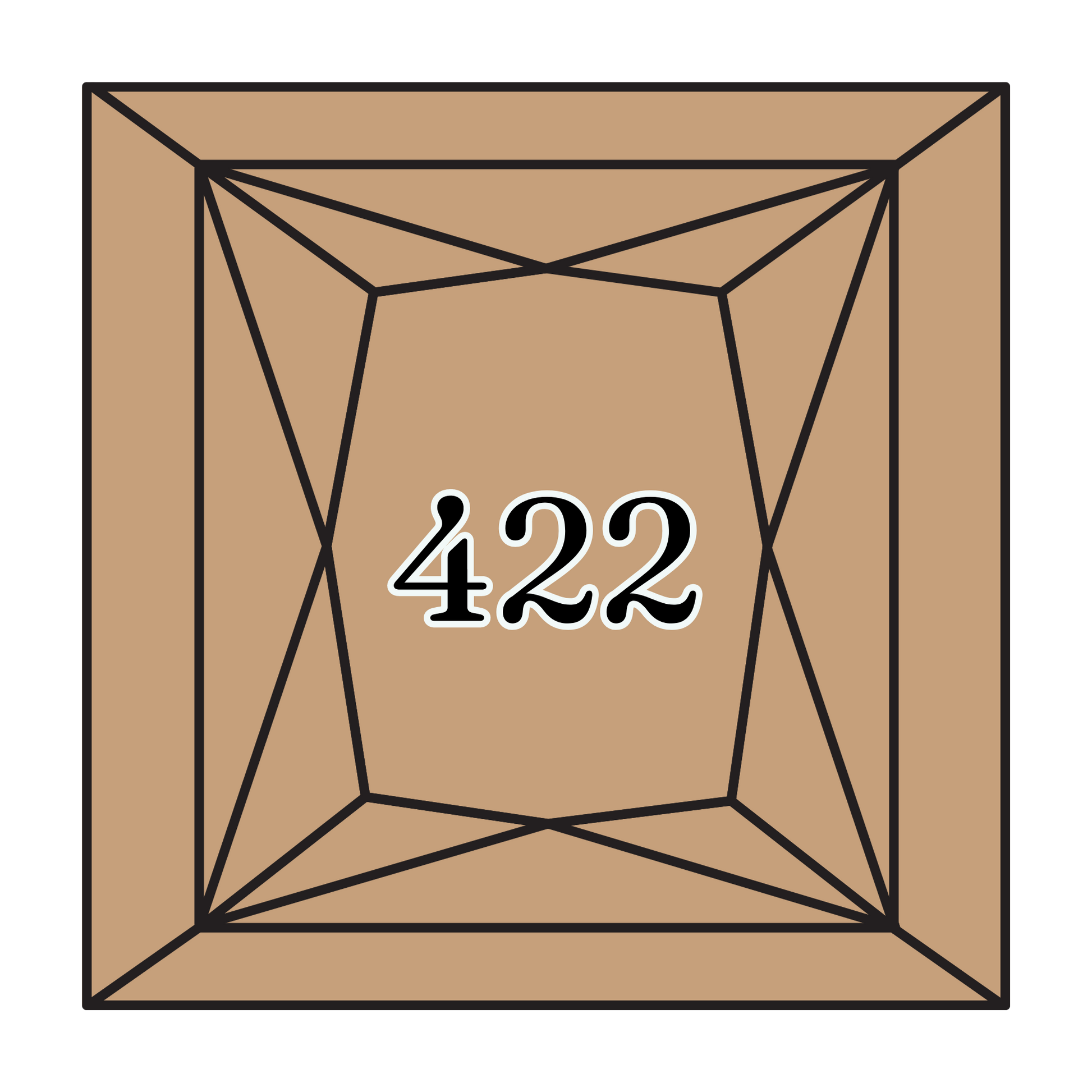 True North Diamond Art Square Diamond Drills 422 - Light Hazelnut Brown - Square Bulk Diamond Drills